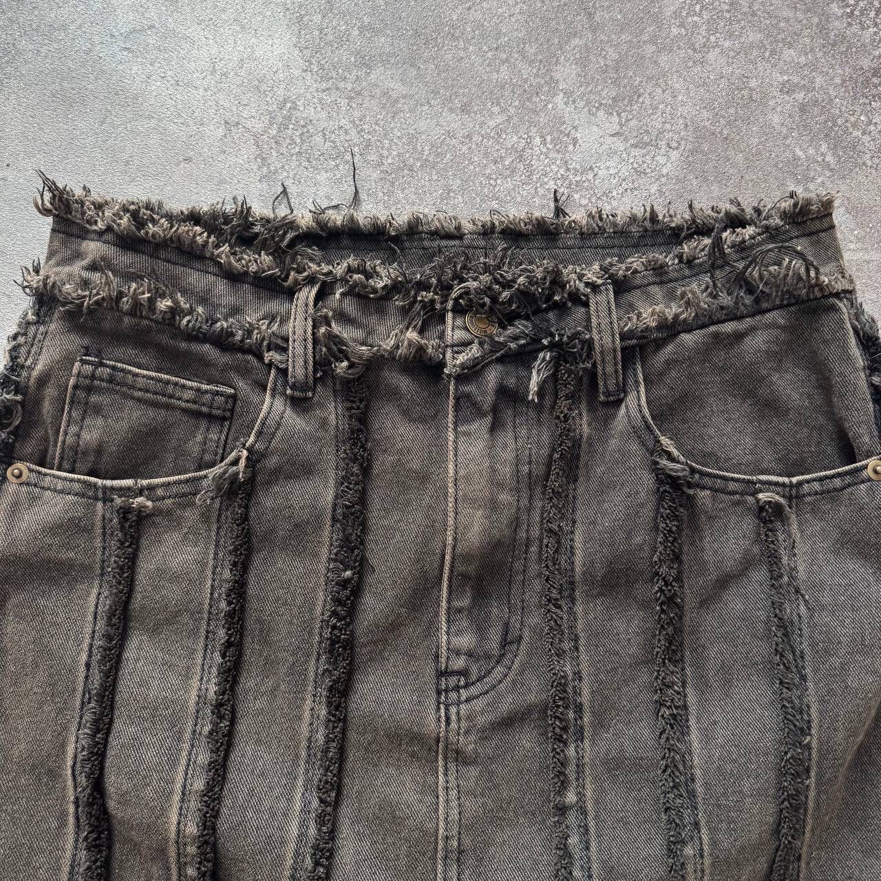 Hysteric Glamour × Japanese Brand Avant Garde Punk Y2K Gothic Faded Distressed Skirt Size 28" / US 6 / IT 42 - 4 Thumbnail