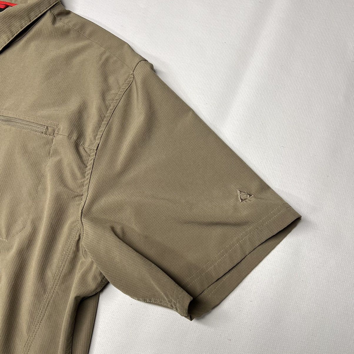 Other Gerry Button Up Shirt Woven Zip Chest Pocket Beige Hiking Size US XXL / EU 58 / 5 - 2 Thumbnail