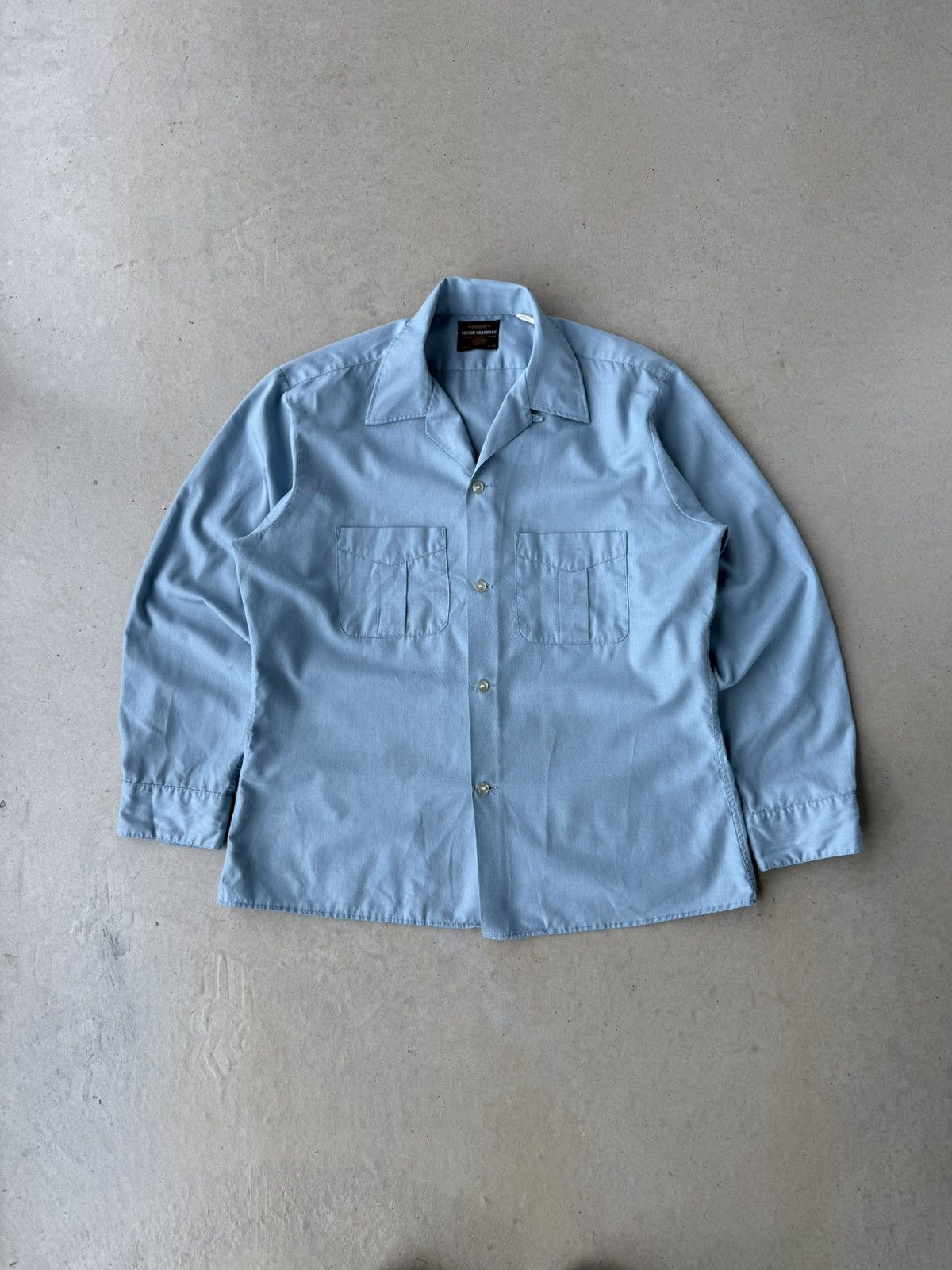Vintage Vintage 1980s Light Blue Long Sleeve Button Up Size US M / EU 48-50 / 2 - 1 Thumbnail