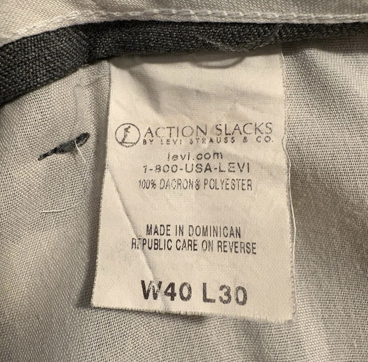 Levi's Vintage Clothing 70s Levis Action Dress Pants Mens 40x30 Gray Grey Polyester Size US 40 / EU 56 - 6 Thumbnail