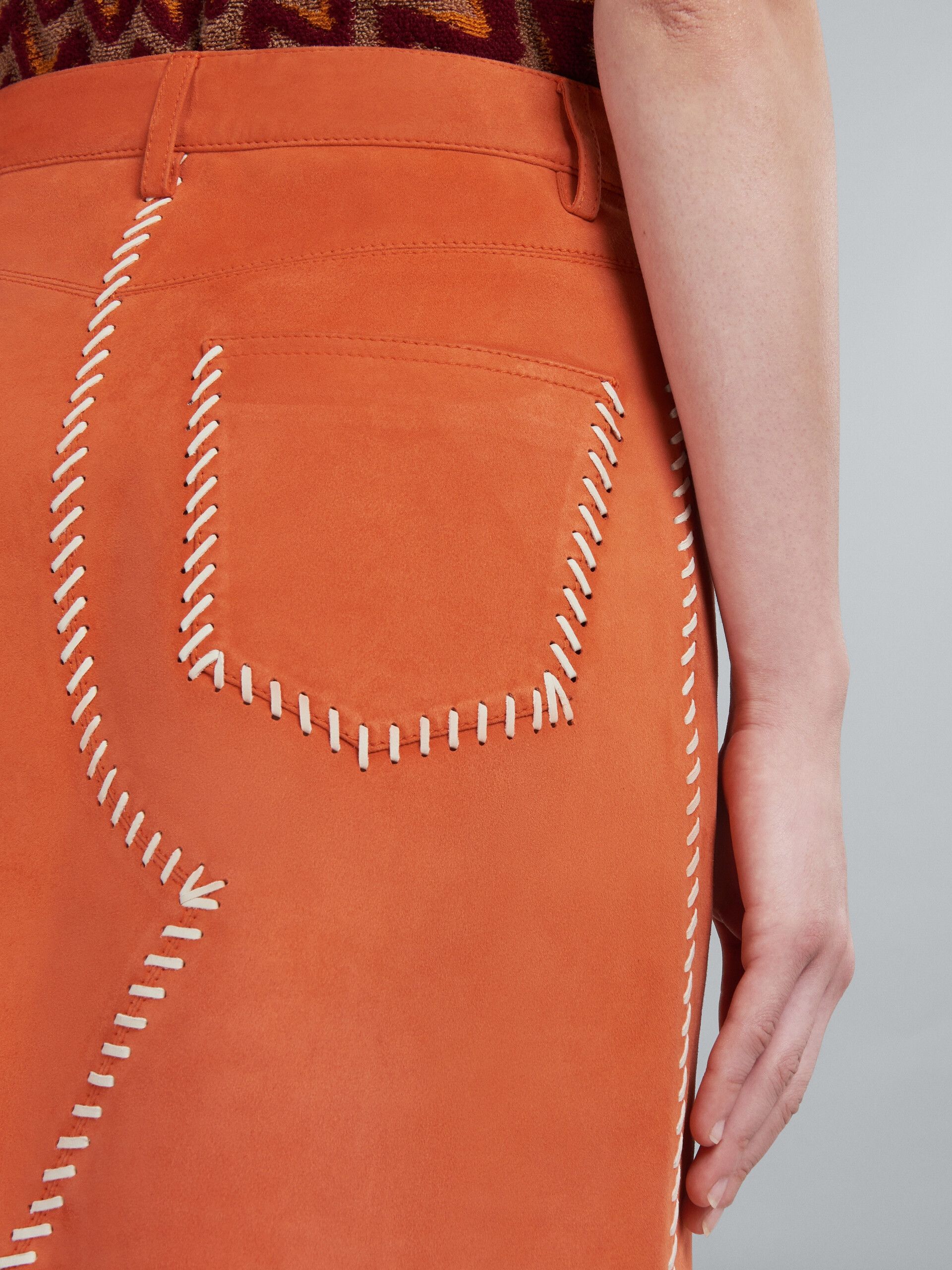 Marni o1y1125 Mini Skirt in Orange/White Size 25" / US 0 / IT 36 - 4 Thumbnail