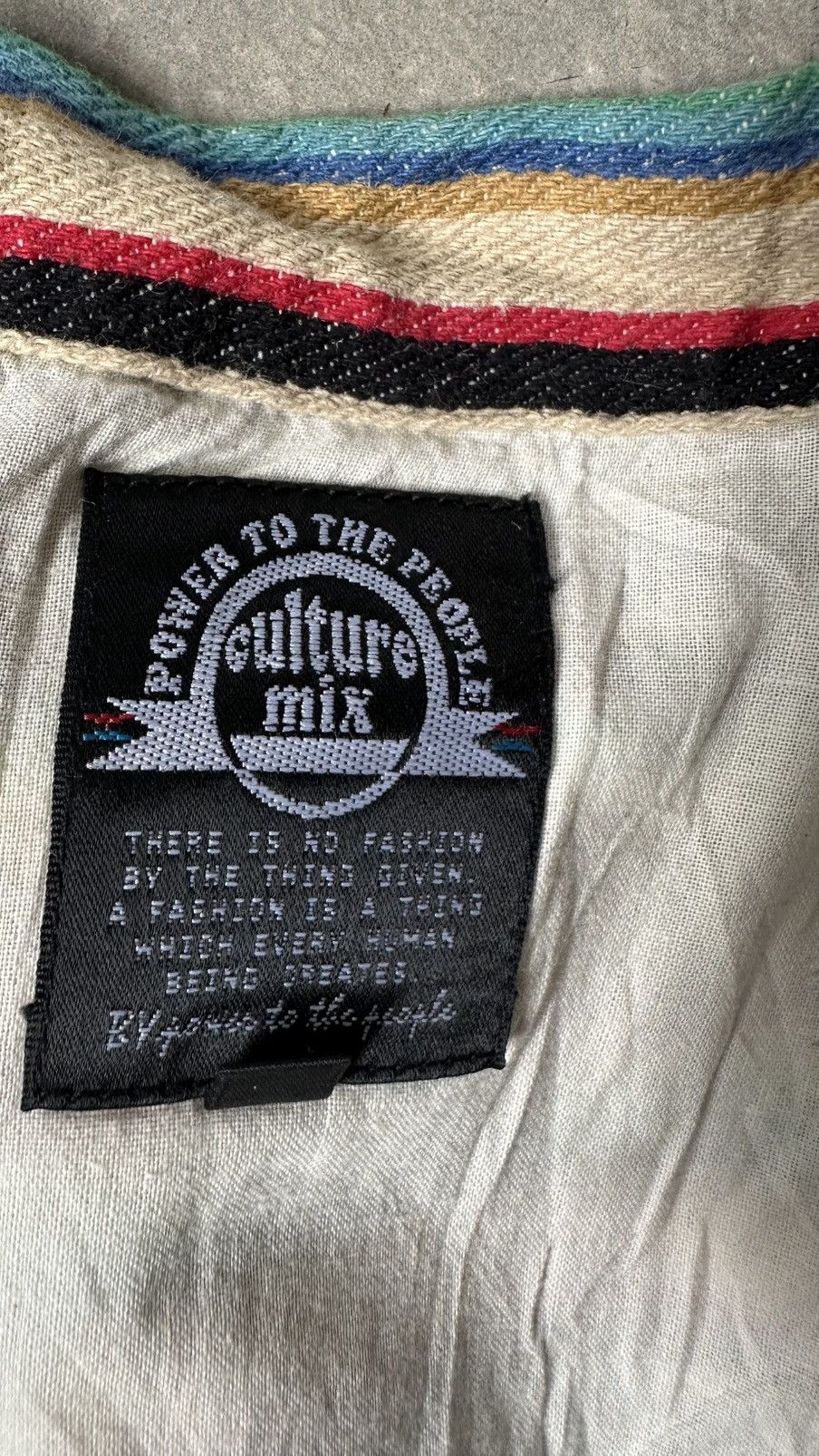 Japanese Brand POWER TO THE PEAOPLE CULTURE MIX AZTEC VEST Size 38R - 6 Thumbnail