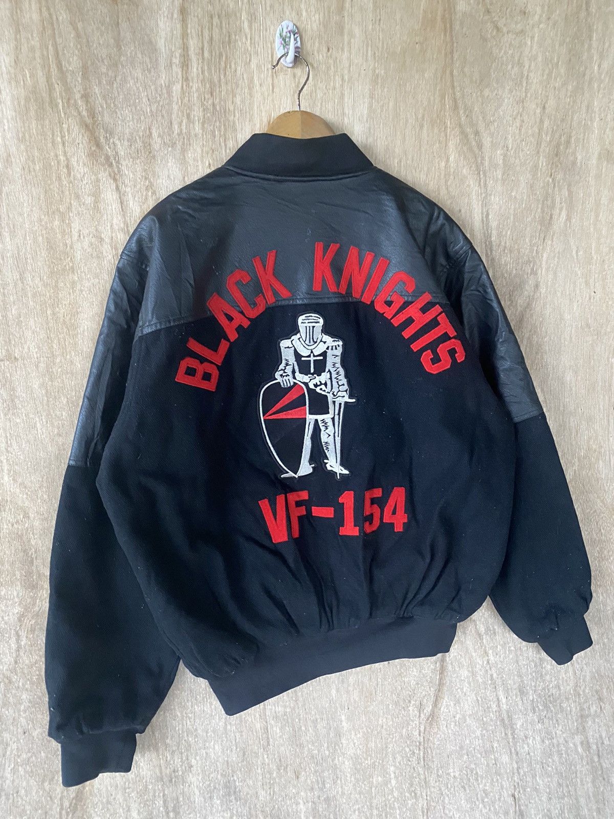 Other 👘SALE👘BLACK KNIGHT VF-154 WOOL VARSITY JACKET Size US XL / EU 56 / 4 - 5 Thumbnail