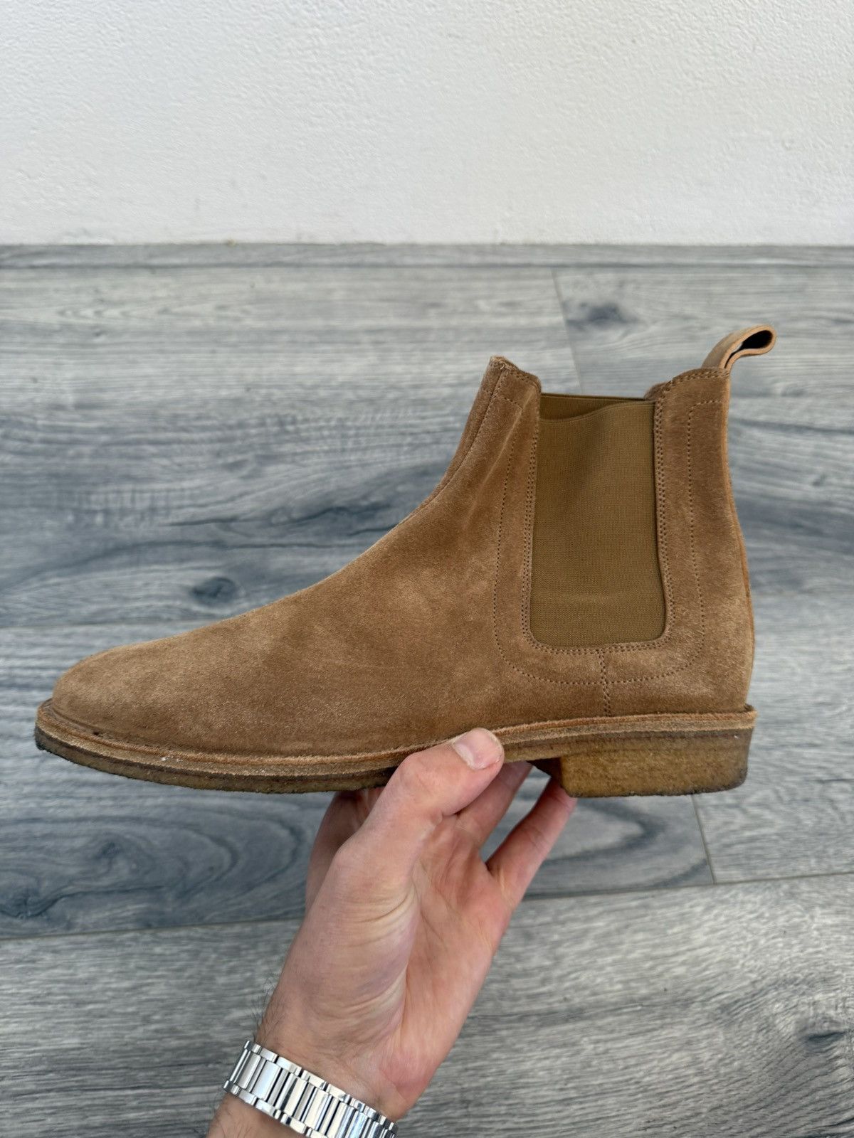 Bottega Veneta Tan Suede Chelsea Boots Size US 8 / EU 41 - 16 Thumbnail