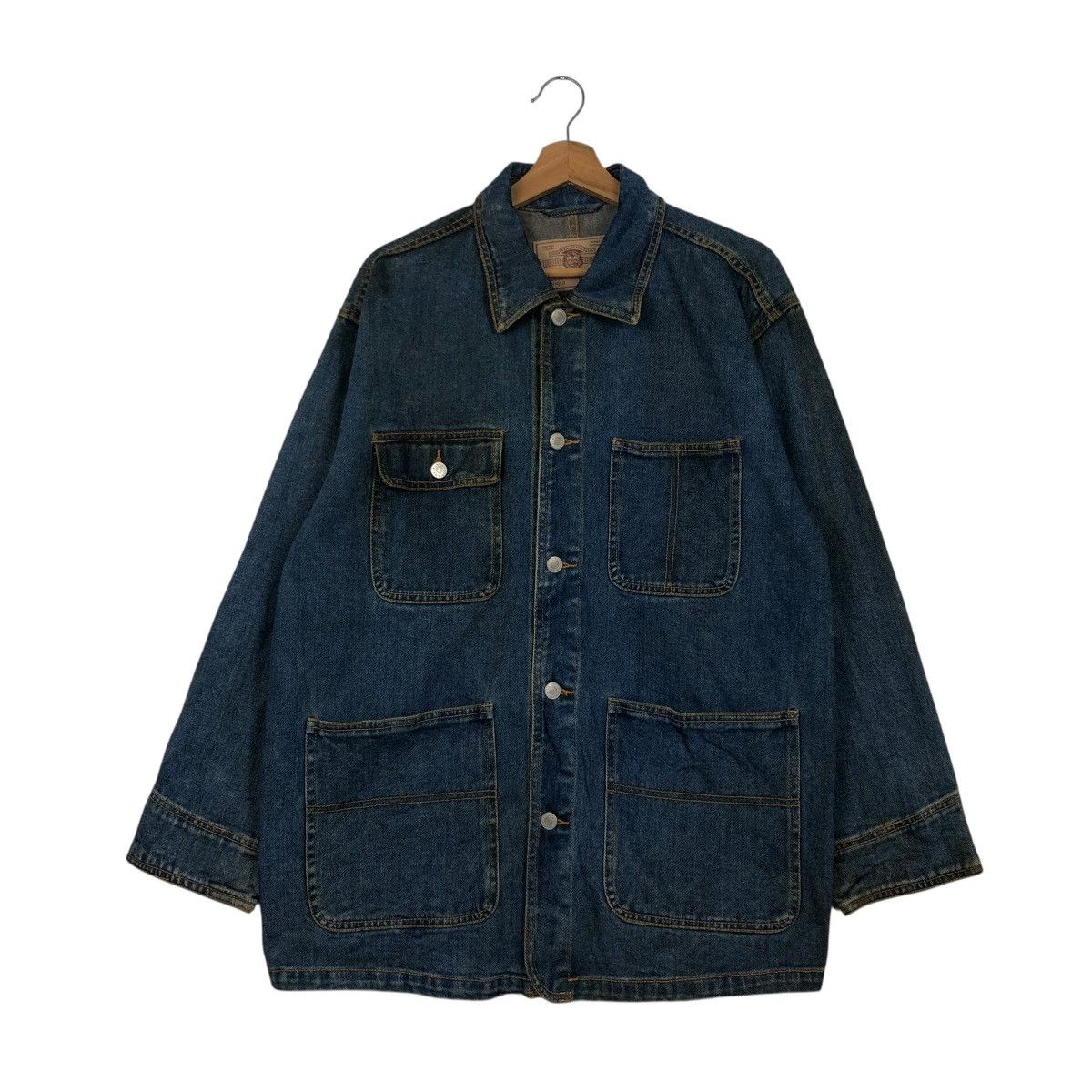 Japanese Brand 🔥VINTAGE DENIM CHORE JACKET UNIQLO JAPAN ISSEY MIYAKE Size US M / EU 48-50 / 2 - 3 Thumbnail