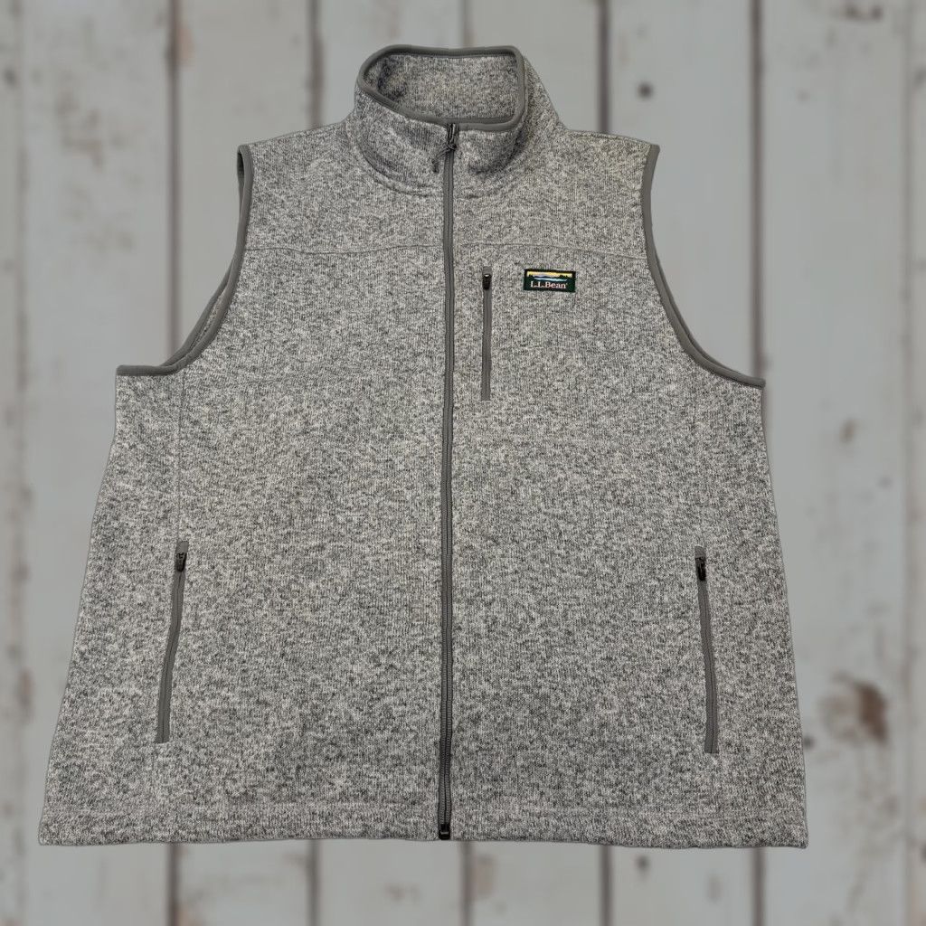 Vintage L.L.Bean Vest Mens Large Gray Fleece Full Zip Outdoor Hiking Size US L / EU 52-54 / 3 - 1 Thumbnail
