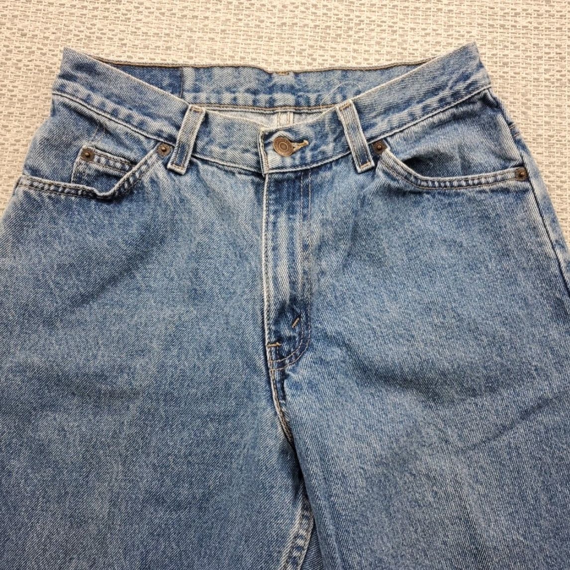 Denime VINTAGE Brittania Denim Jeans Pants Mens 29x32 Blue 90s 80s Relaxed Fit Jeans Pants Mens Blue Denim 1990s Brittania New Wave Casual Size US 29 - 3 Thumbnail