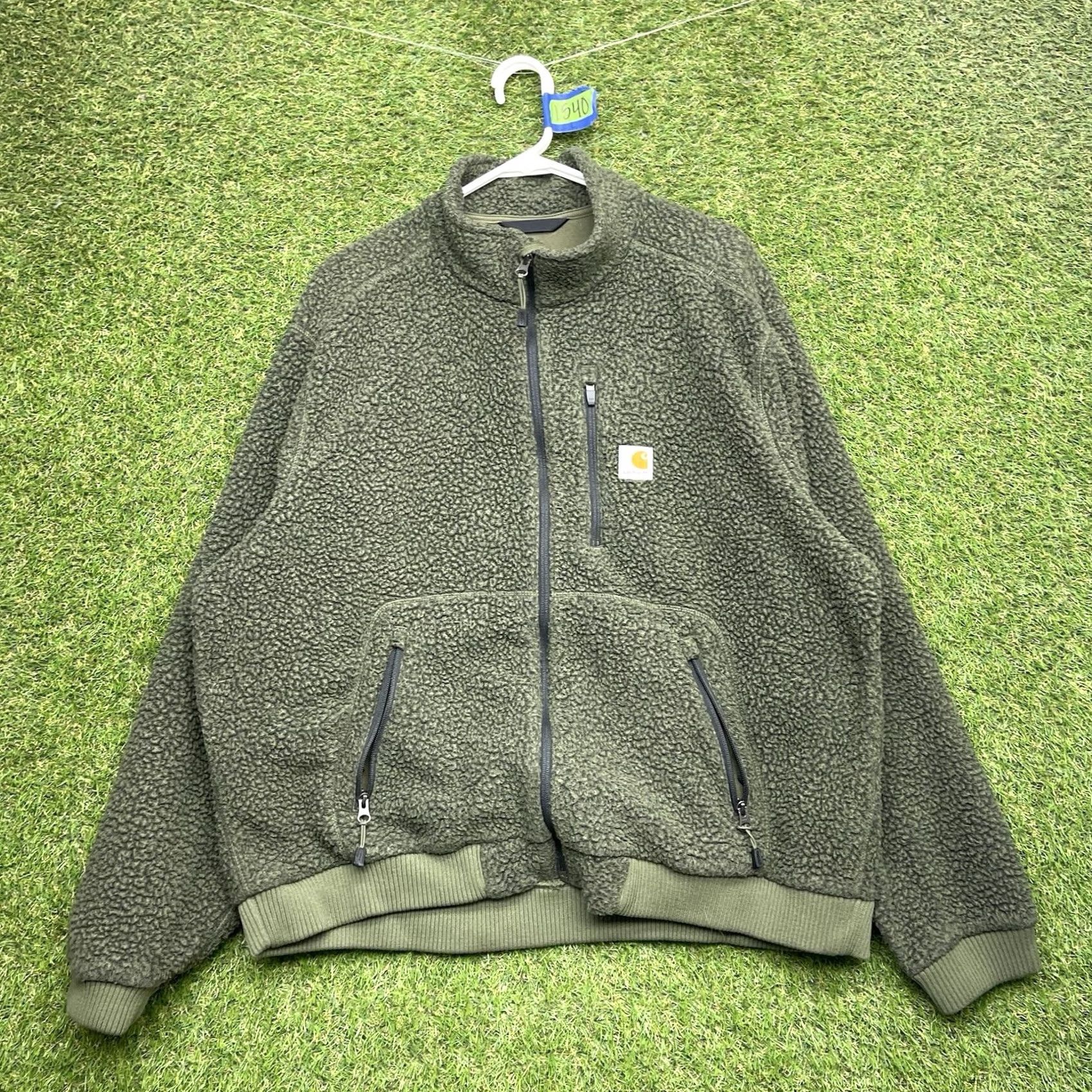 Carhartt Carhartt Jacket Mens XL Sherpa Fleece Full Zip Army Green Outdoor 0J4588-M Size US XL / EU 56 / 4 - 2 Thumbnail