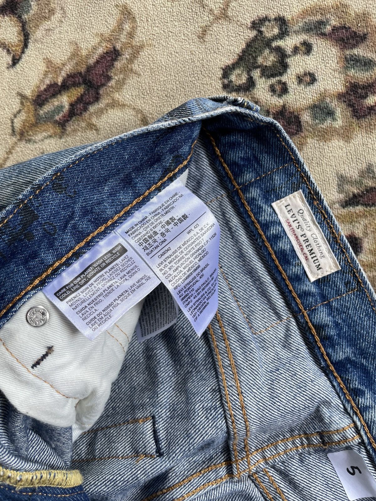 Levi's × Levi's Vintage Clothing Levis Bathtub Cartoon Trucker Denim 501 Big E Size US 29 - 12 Thumbnail