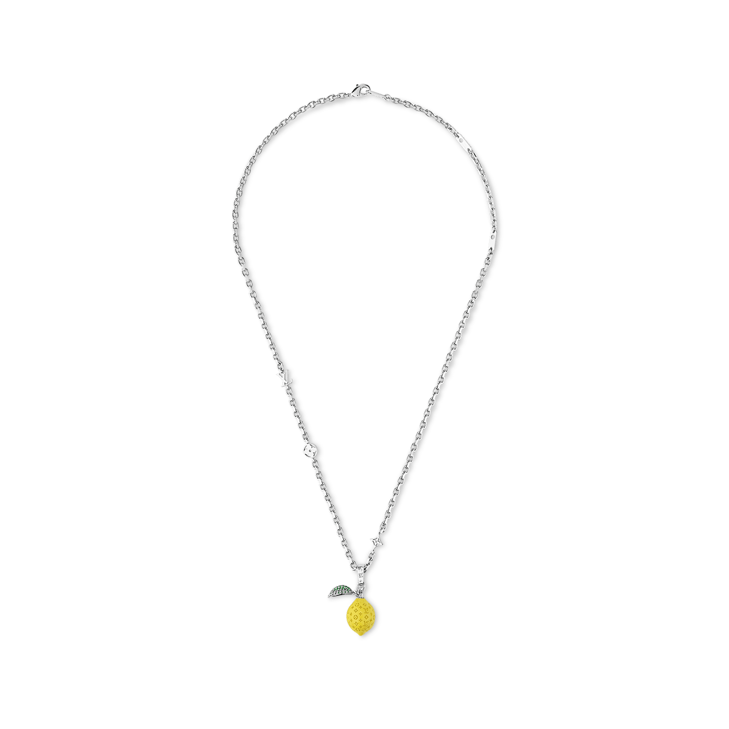 Jewelry x Louis Vuitton Necklace Chain Monogram Silver Lv Logo M01772, Men's