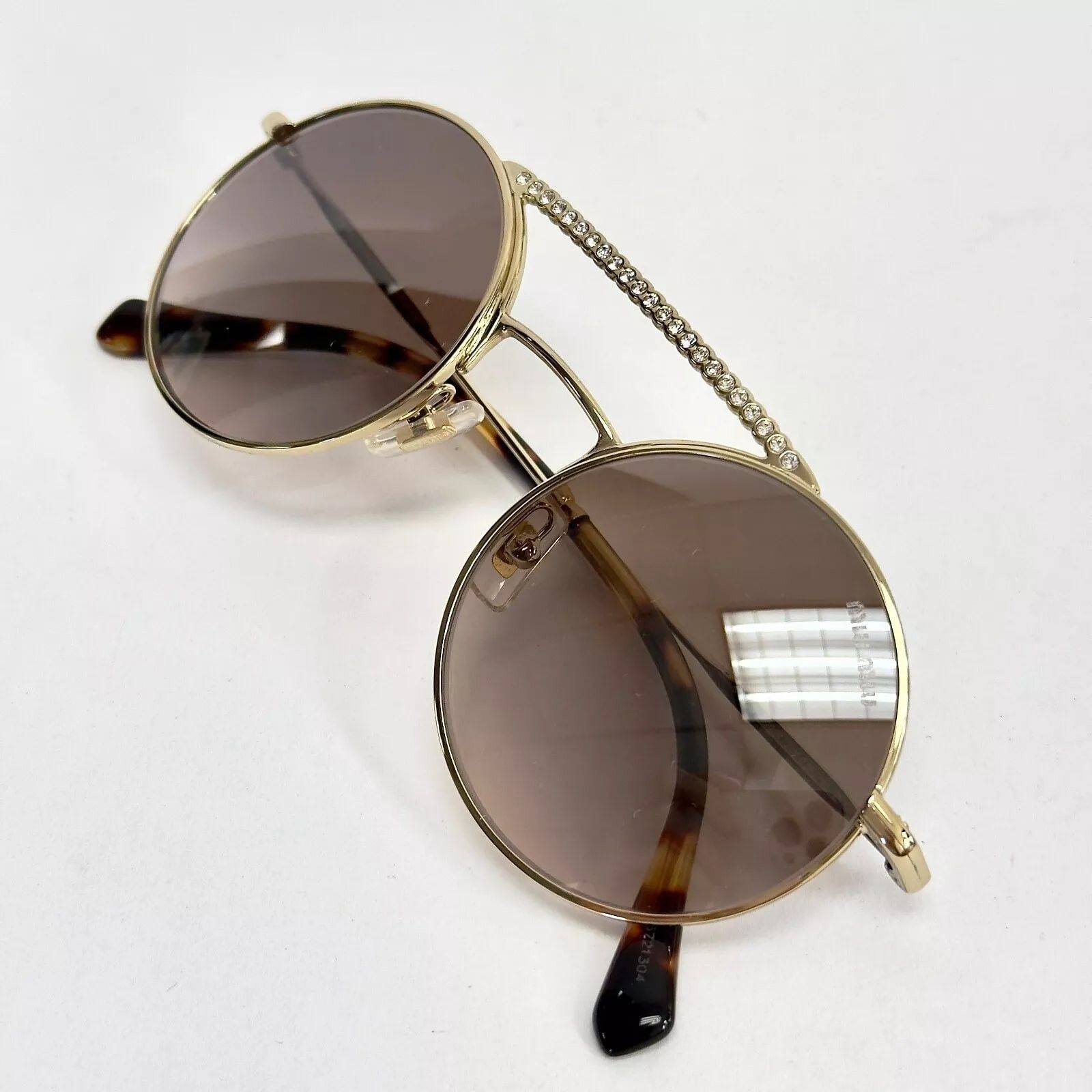 Miu Miu MIU MIU SOCIETE MU52VS CRYSTAL Bar Brown Gold Round 52V Size ONE SIZE - 3 Thumbnail