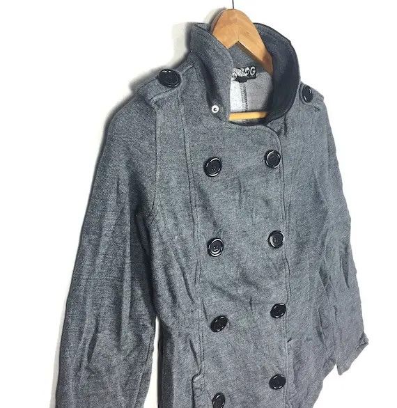 Guess Vtg GUESS USA Gray Peacoat Jacket Double Breasted Coat Size M / US 6-8 / IT 42-44 - 3 Thumbnail