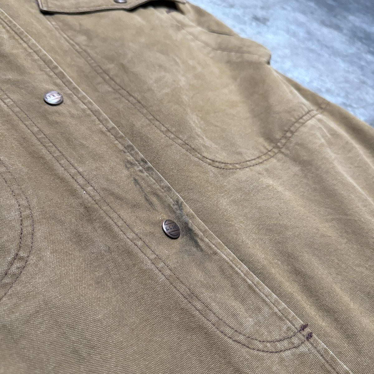 L.L. Bean Vintage LL Bean Aztec Fleece Lined Womens Canvas Long Button Size US M / EU 48-50 / 2 - 6 Thumbnail