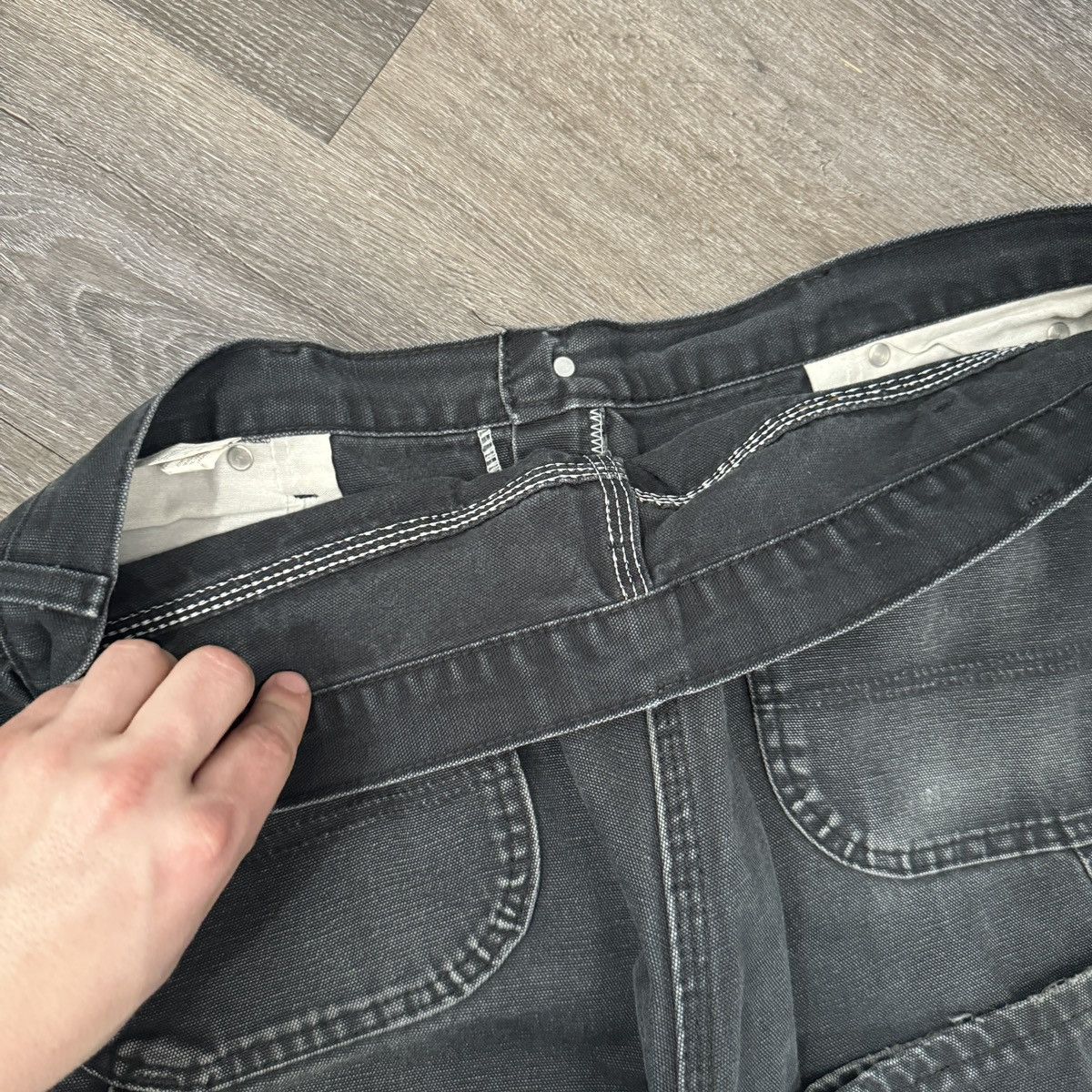 Dickies × StraightFaded × Vintage Crazy vintage Y2K dickies faded black wide leg carpenter Size US 37 - 4 Thumbnail