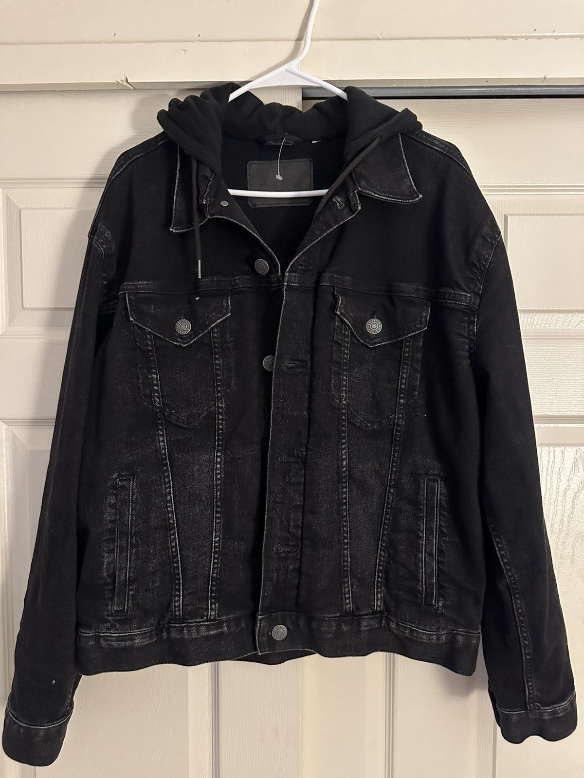 American Eagle Outfitters American Eagle Black Denim Jacket Size US L / EU 52-54 / 3 - 1 Thumbnail