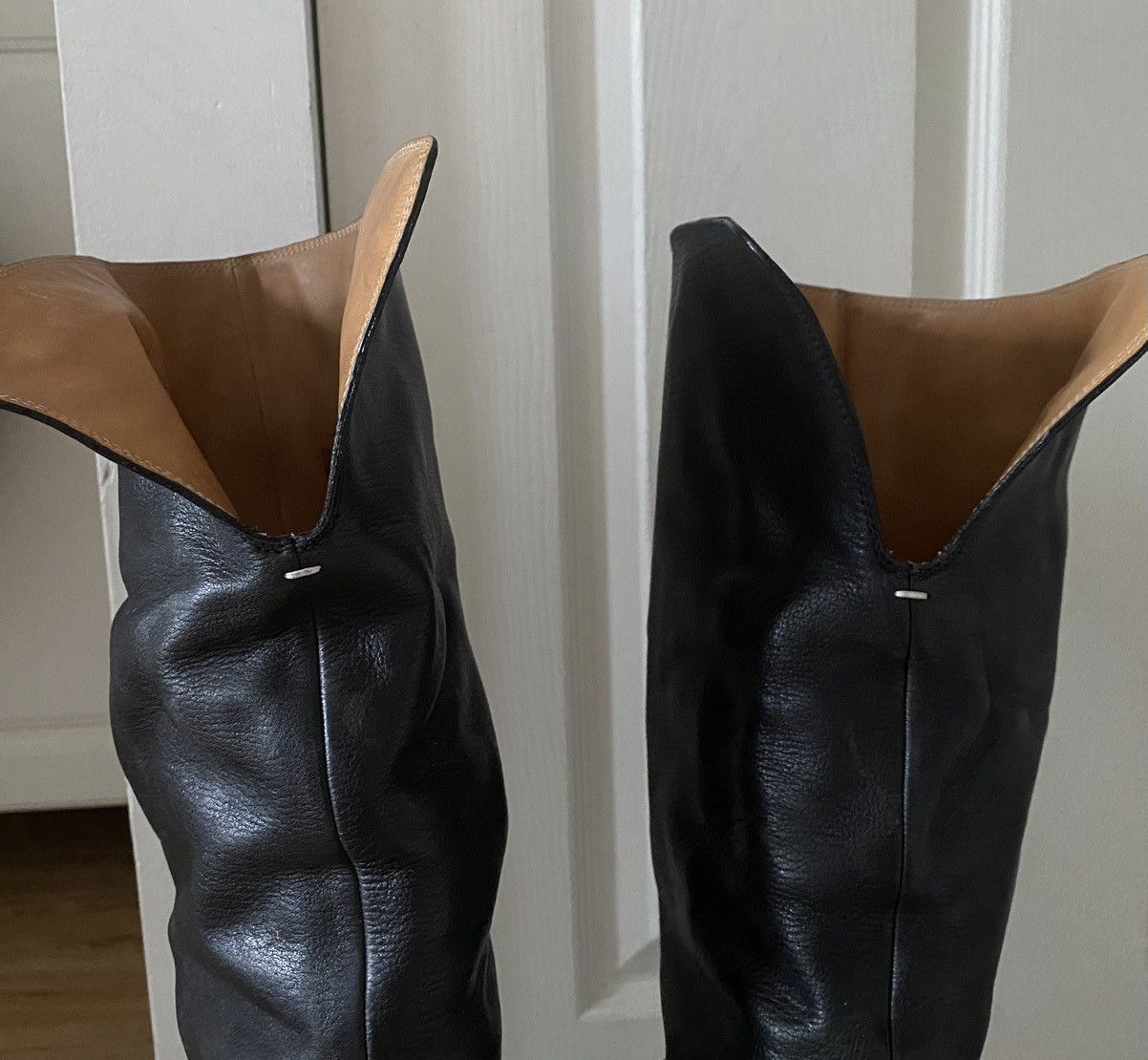 Maison Margiela Black Thigh High Boots