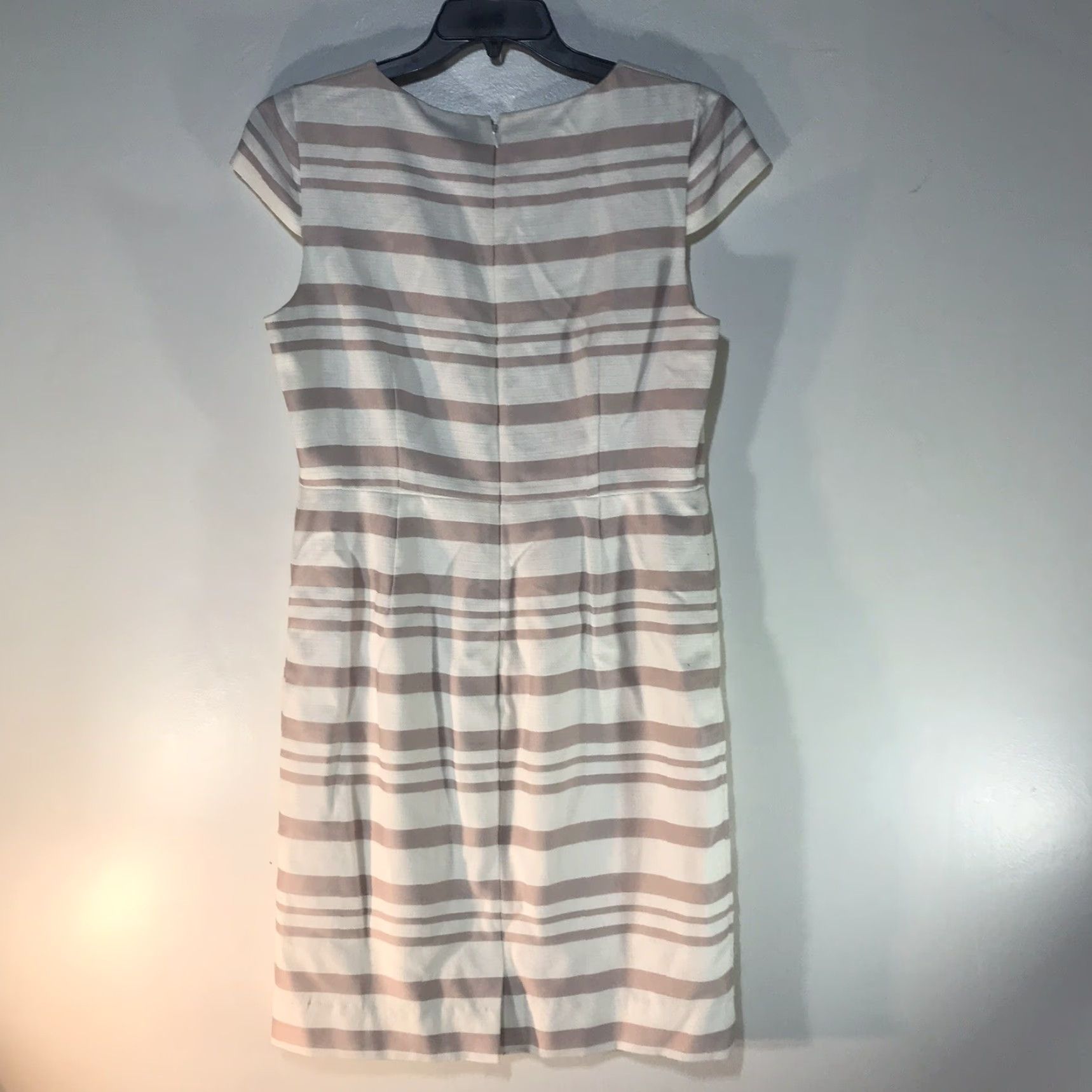 J.Crew J.CREW Pink/Wht Striped Career Midi Dress Womens Size 12 Size XL / US 12-14 / IT 48-50 - 4 Thumbnail