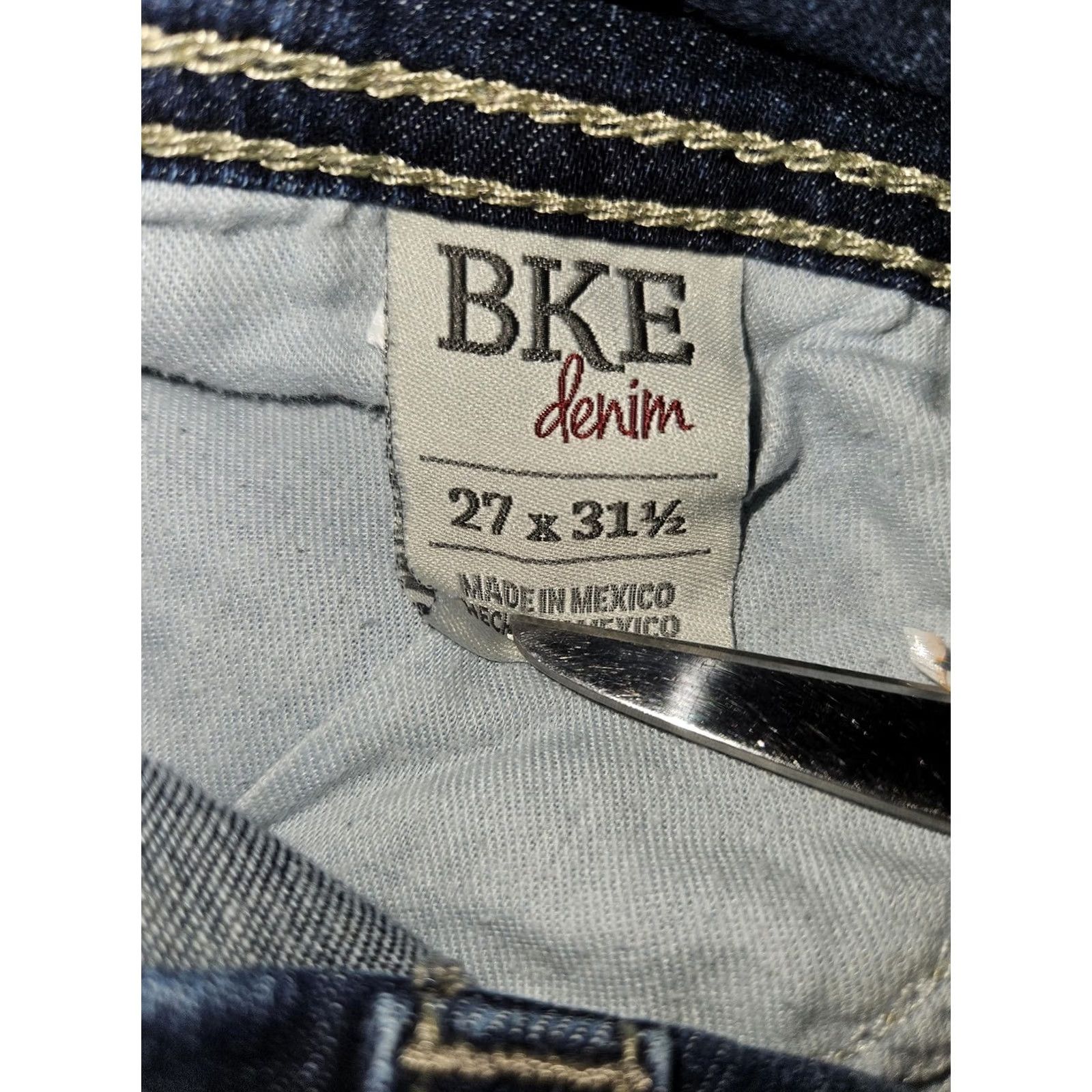BKE BKE Addison Jeans Womens 27R Blue Medium Wash Low Rise Skinny Stretch Jeans Size 27" / US 4 / IT 40 - 4 Thumbnail
