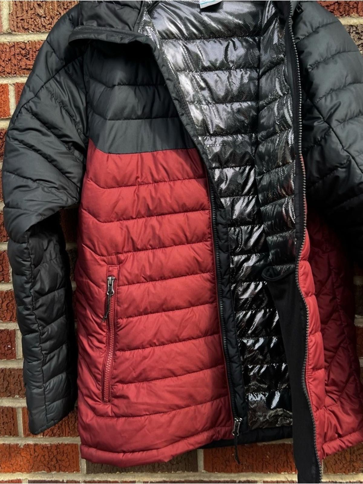 Columbia Columbia Black and Red Thermal Interior Puffer Jacket Coat Size US M / EU 48-50 / 2 - 3 Thumbnail