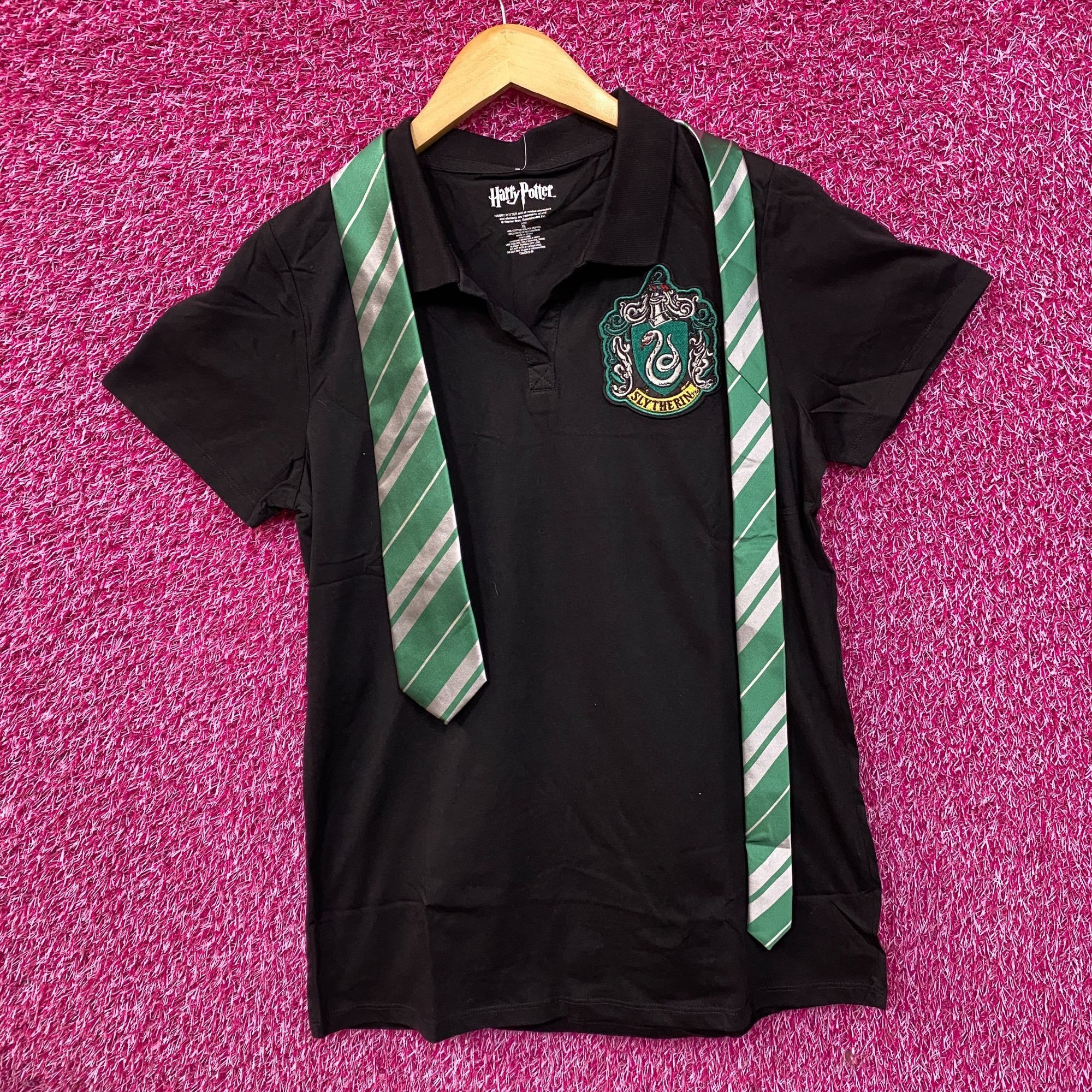 Warner Bros Harry Potter Slytherin Juniors Polo Shirt XL Size US XL / EU 56 / 4 - 4 Thumbnail