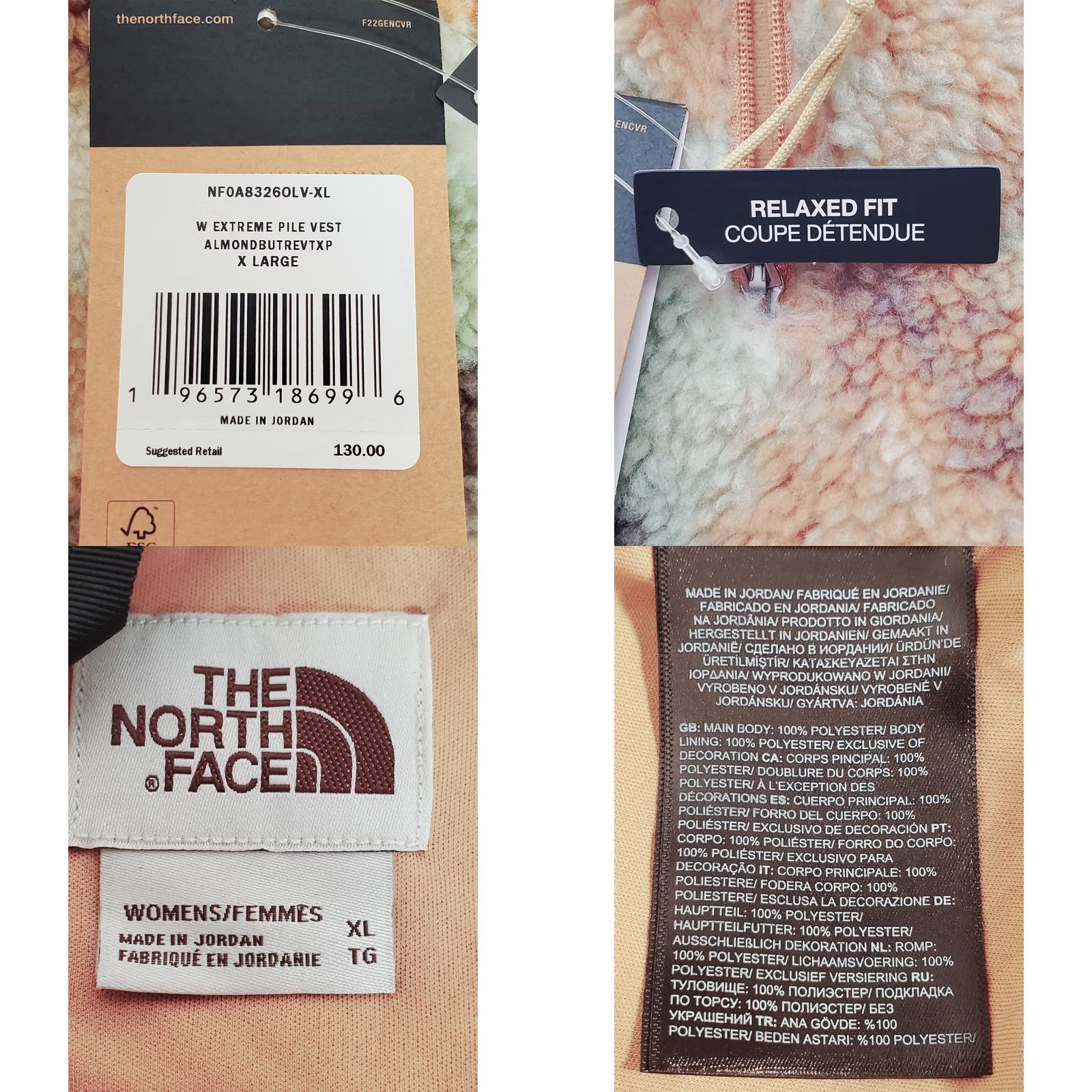 The North Face The North Face Extreme Pile Vest Women XL Multicolor Zip Pockets Fleece Lightweight NWT Size XL / US 12-14 / IT 48-50 - 8 Thumbnail
