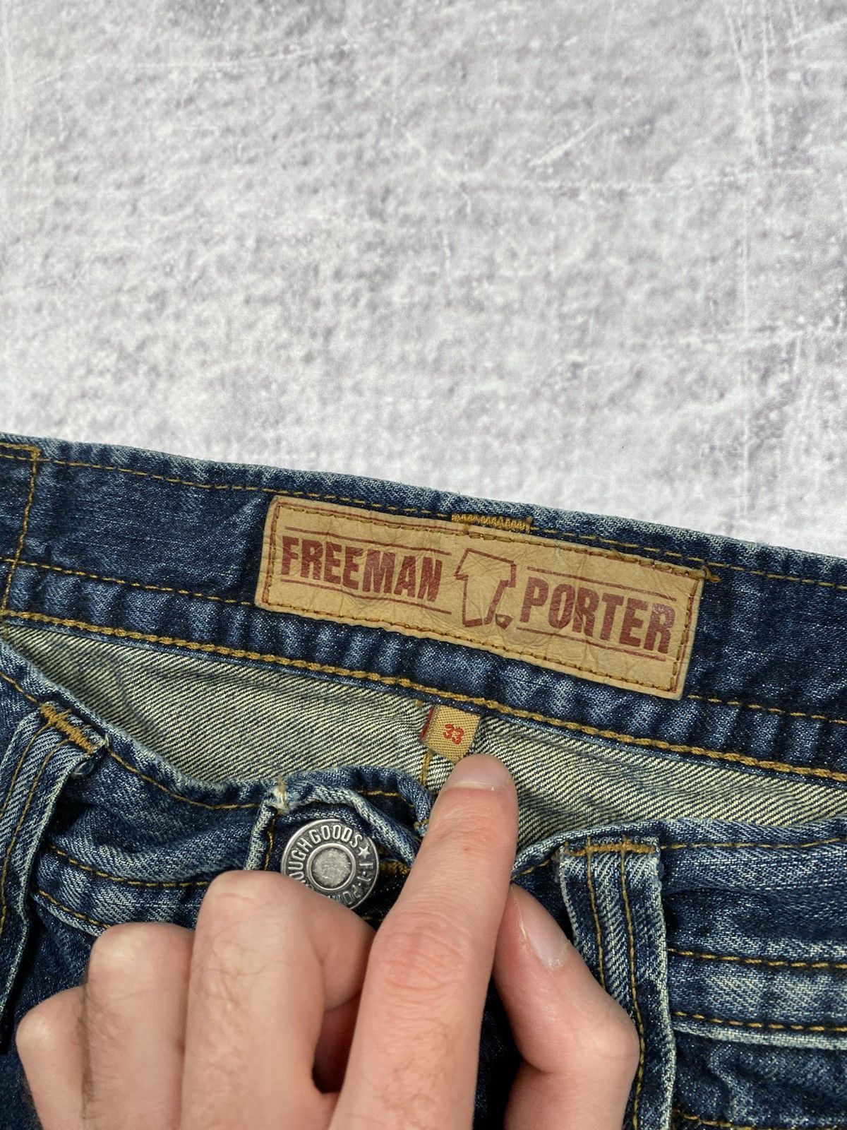 Freeman T. Porter Vintage loose blue avantgarde Freeman T.Porter jeans Size US 33 - 3 Thumbnail