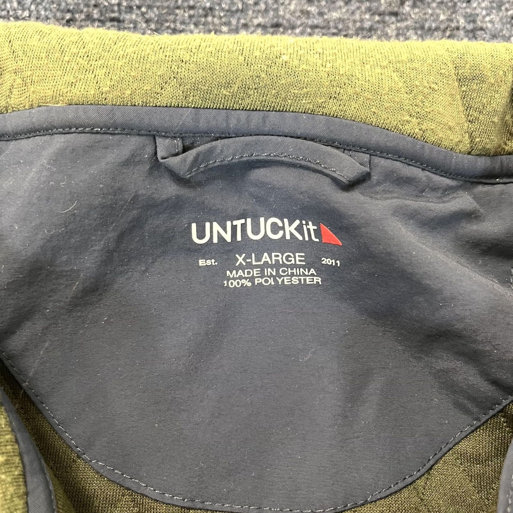 UNTUCKit VINTAGE Untuckit Pullover Shirt Mens XL Green Quilted Snap Button Fleece Sweatshirt Casual Size US XL / EU 56 / 4 - 2 Thumbnail