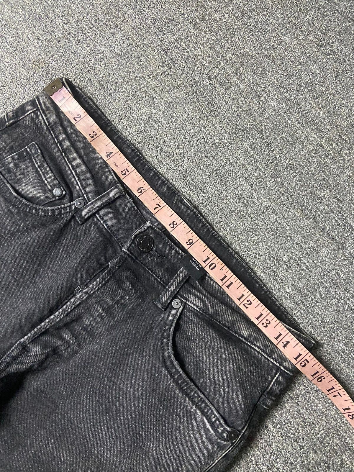 Japanese Brand &Denim Acid Black Distressed Skinny Jeans (165) Size US 30 / EU 46 - 6 Thumbnail