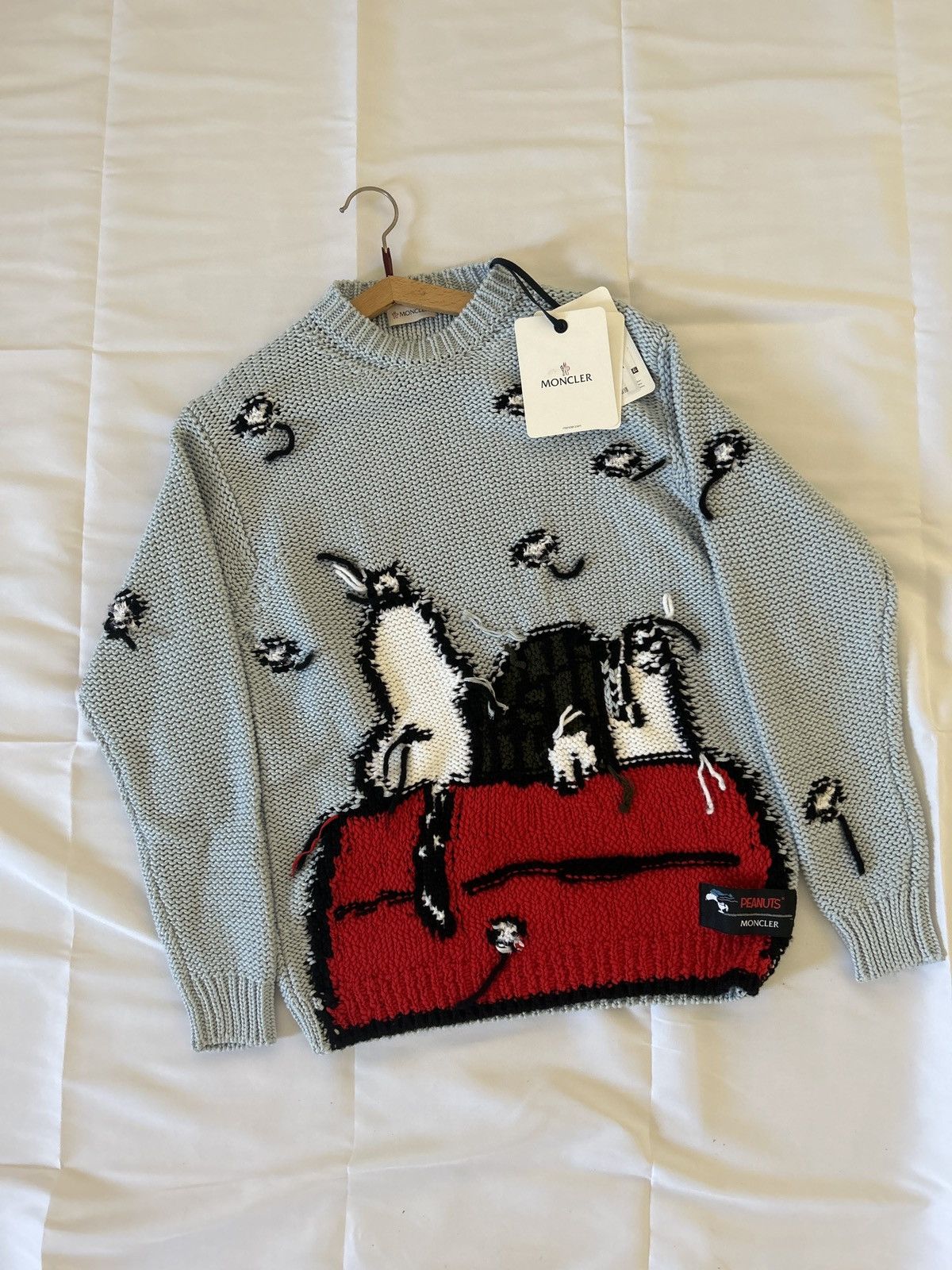 Moncler Moncler Peanuts Snoopy Tricot Knit Sweater Light blue Size US XS / EU 42 / 0 - 1 Thumbnail