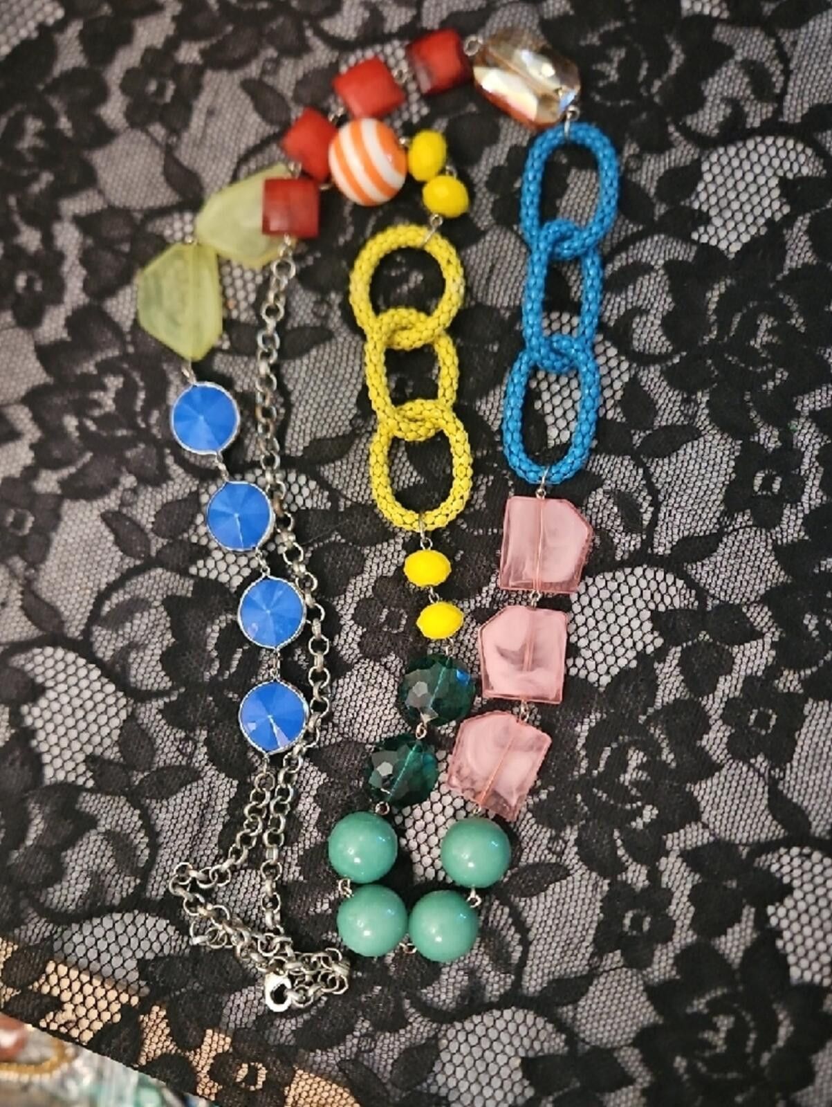 Other Multicolor Statement Necklace with links Size ONE SIZE - 4 Thumbnail