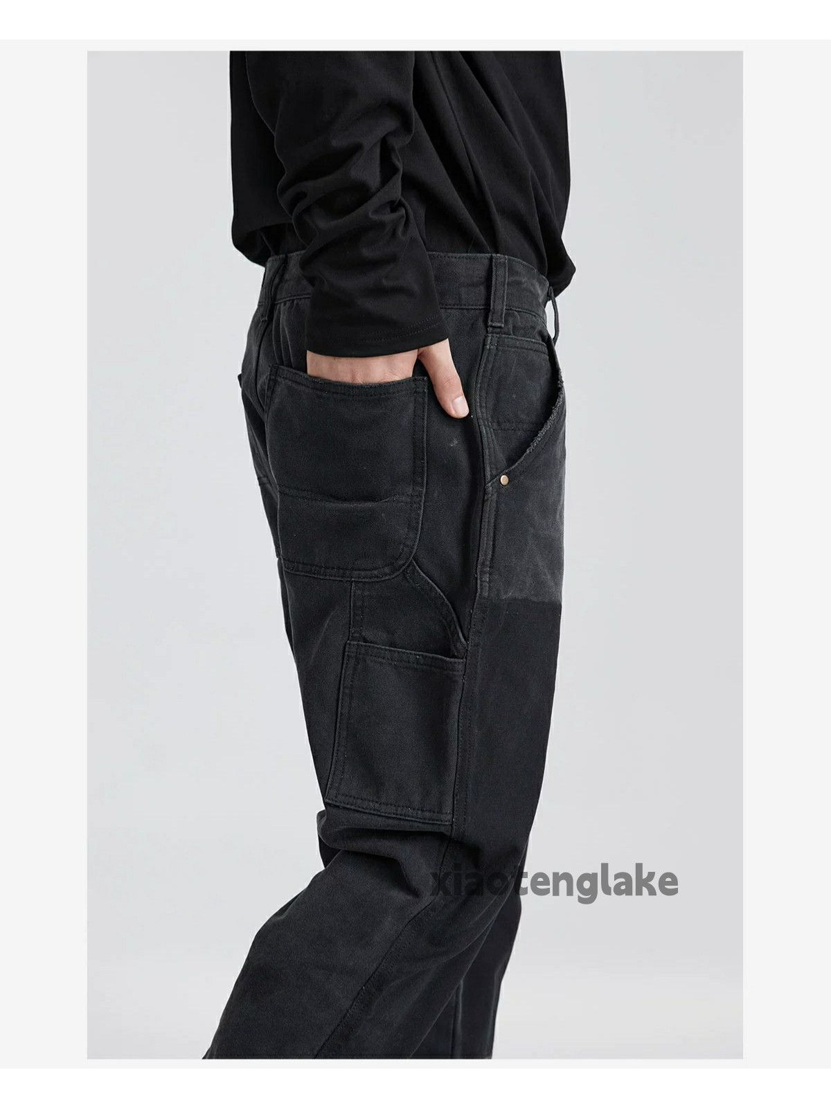 Designer × Japanese Brand × Vintage washed faded cleanfit yuppie carpenter cargo pants Size US 36 / EU 52 - 9 Thumbnail