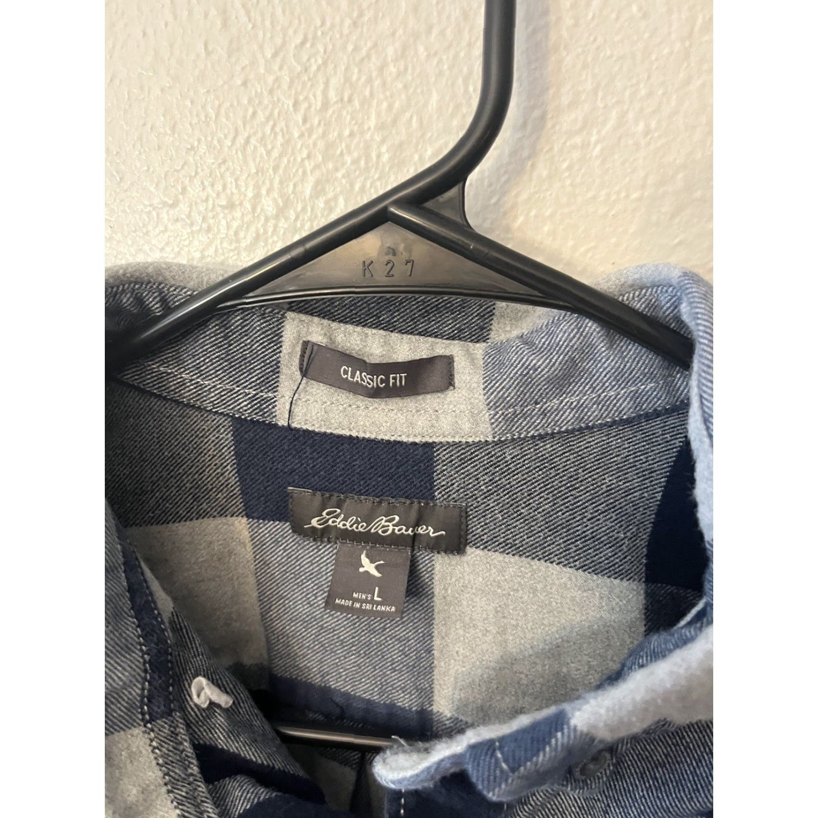 Eddie Bauer Eddie Bauer Flannel Shirt Mens L Blue Plaid Long Sleeve Button-Up Classic Fit Size US L / EU 52-54 / 3 - 3 Thumbnail