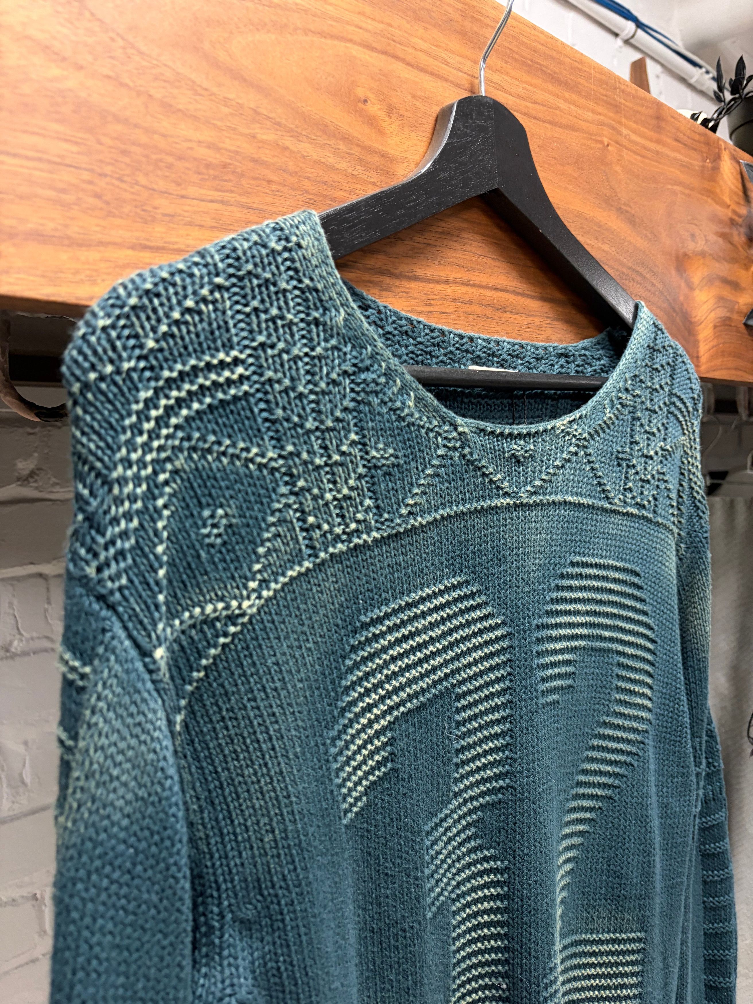 Kapital Kapital Sun Faded Blue/Yellow ‘Jersey’ Knit Sweater Size US L / EU 52-54 / 3 - 2 Thumbnail