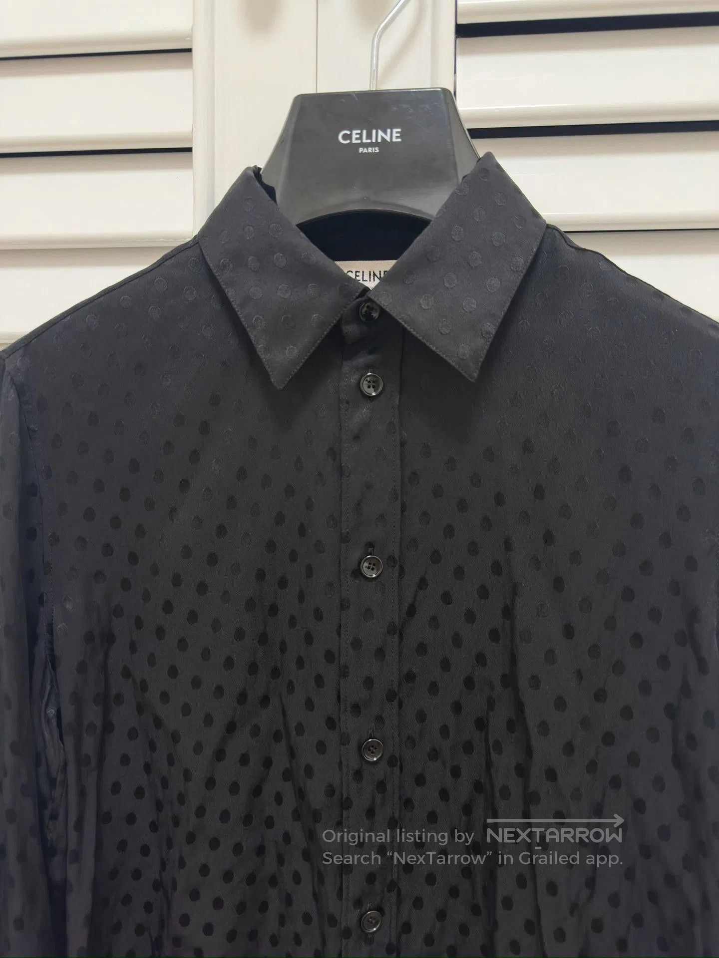 Celine Celine Black Polka Dot Silk Shirt 38. Size S / US 4 / IT 40 - 2 Thumbnail