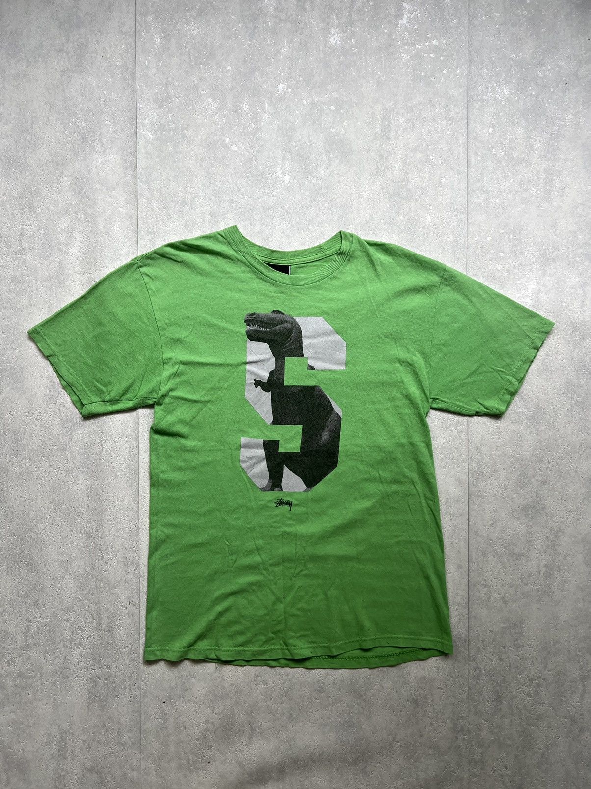 Stussy 00’s STUSSY DINO NEON GREEN T-REX RARE TEE Y2K VINTAGE Size US M / EU 48-50 / 2 - 1 Thumbnail