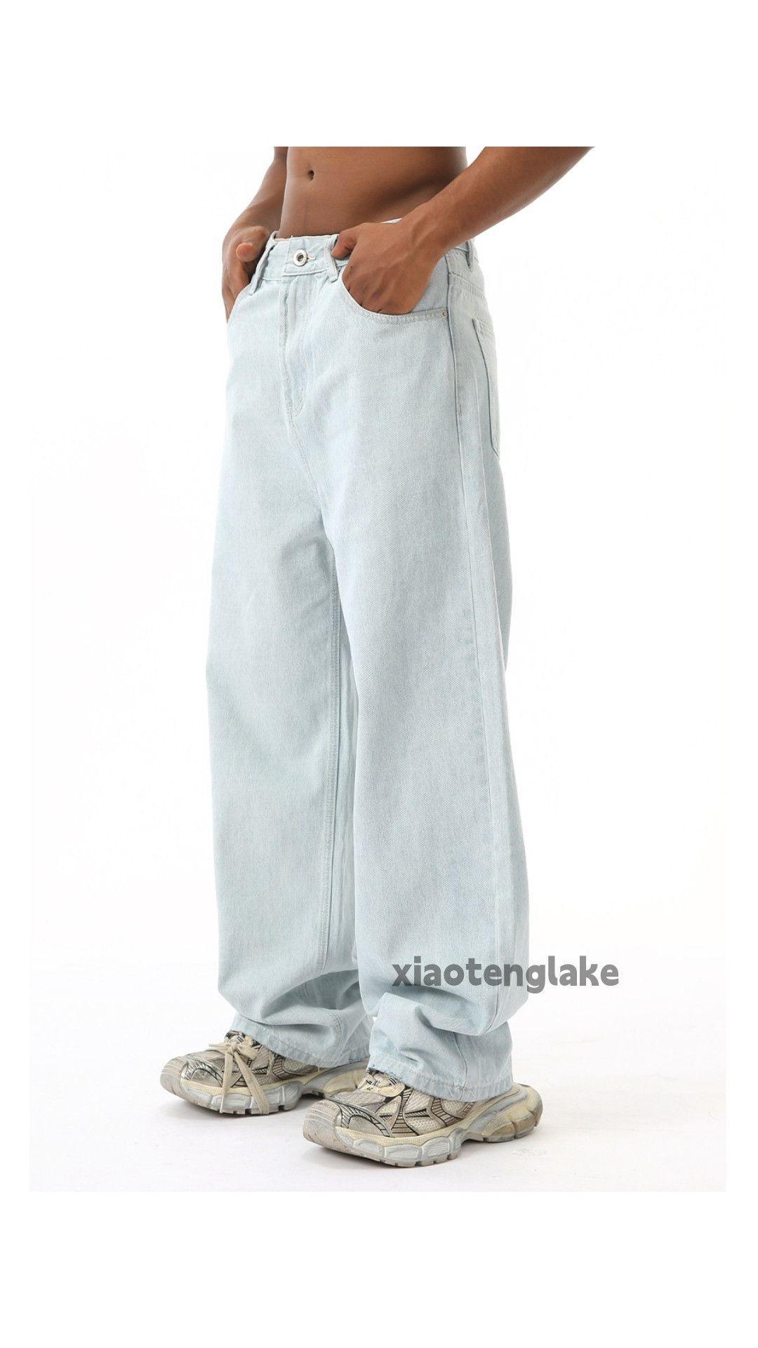 Jean × Vintage washed faded cleanfit yuppie loose baggy jeans Size US 32 / EU 48 - 5 Thumbnail