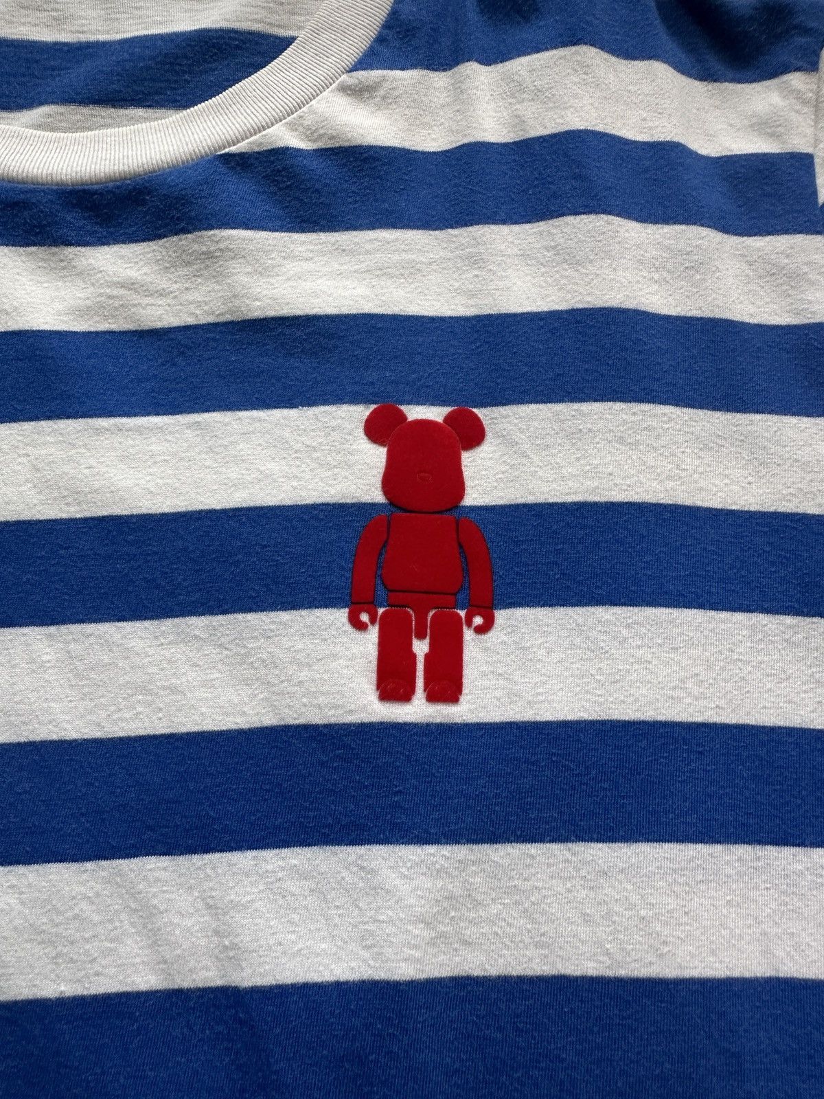 Medicom Toy Medicom Bearbrick × Uniqlo 2013 Blue Stripe T-shirt Size US M / EU 48-50 / 2 - 2 Thumbnail