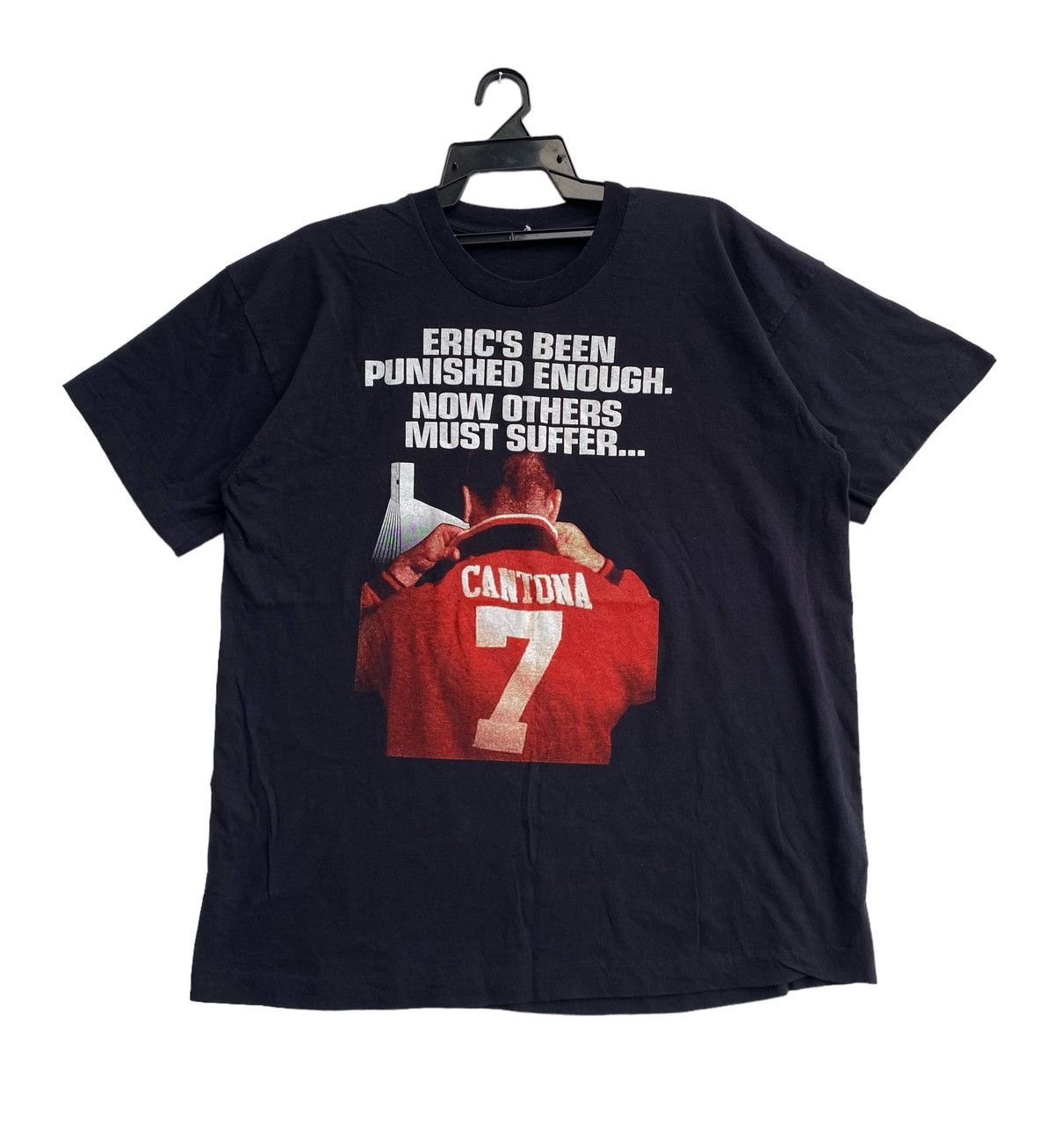 Vintage Vtg 90s Eric Cantona the legendary double side logo shirt Size US XL / EU 56 / 4 - 1 Thumbnail