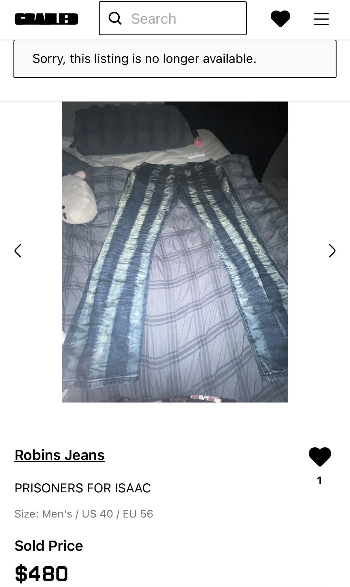 Asspizza × Robins Jeans 42”🔥RARE ROBIN’S JEANS FYE DESIGN Long Flap Studded Striped Size US 42 / EU 58 - 25 Thumbnail
