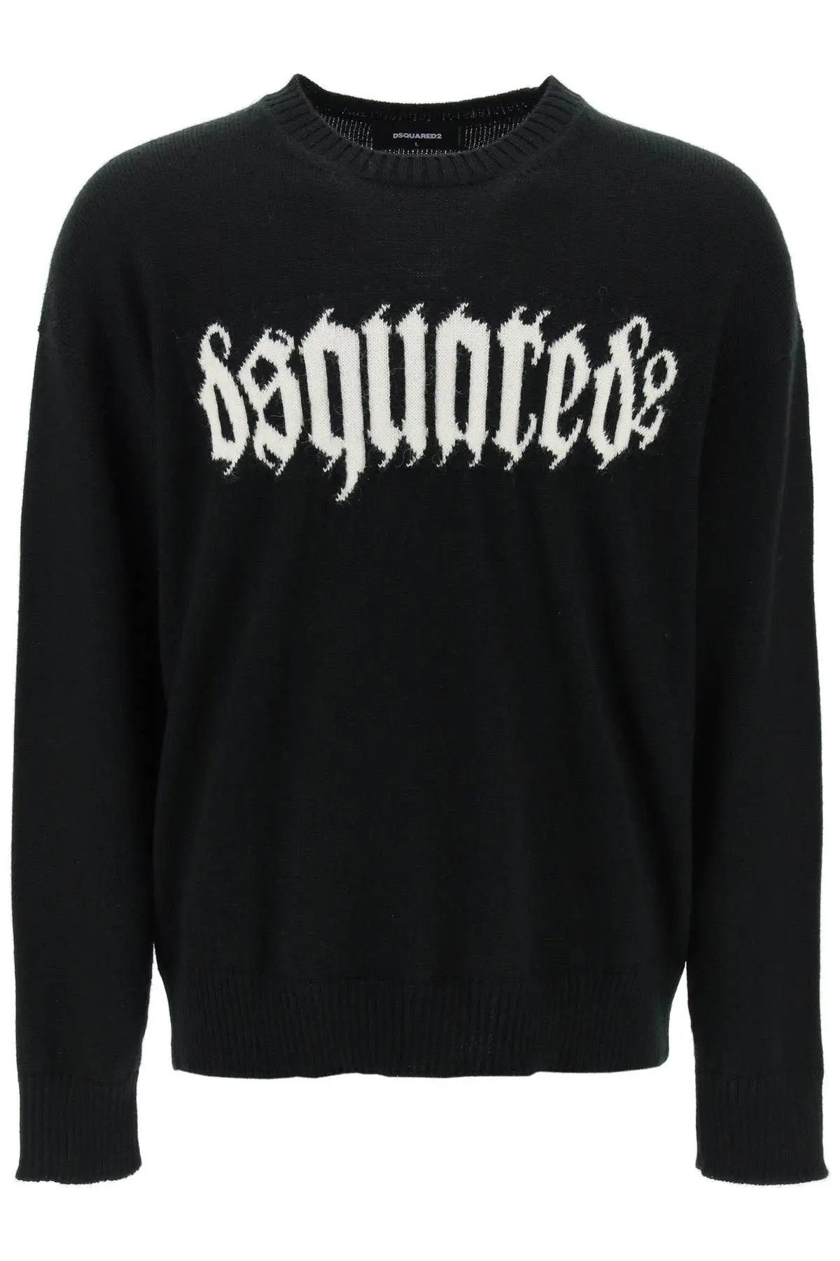 image of Dsquared2 O1S22I1N0224 Gothic Logo Sweater In Black, Men's (Size Medium)