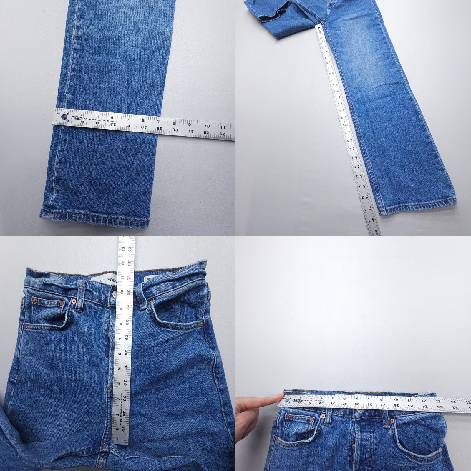 Aritzia Aritzia Jeans Arlo High Rise Straight 26x28 Blue Button Fly Denim Women's Jeans Size 26" / US 2 / IT 38 - 8 Thumbnail
