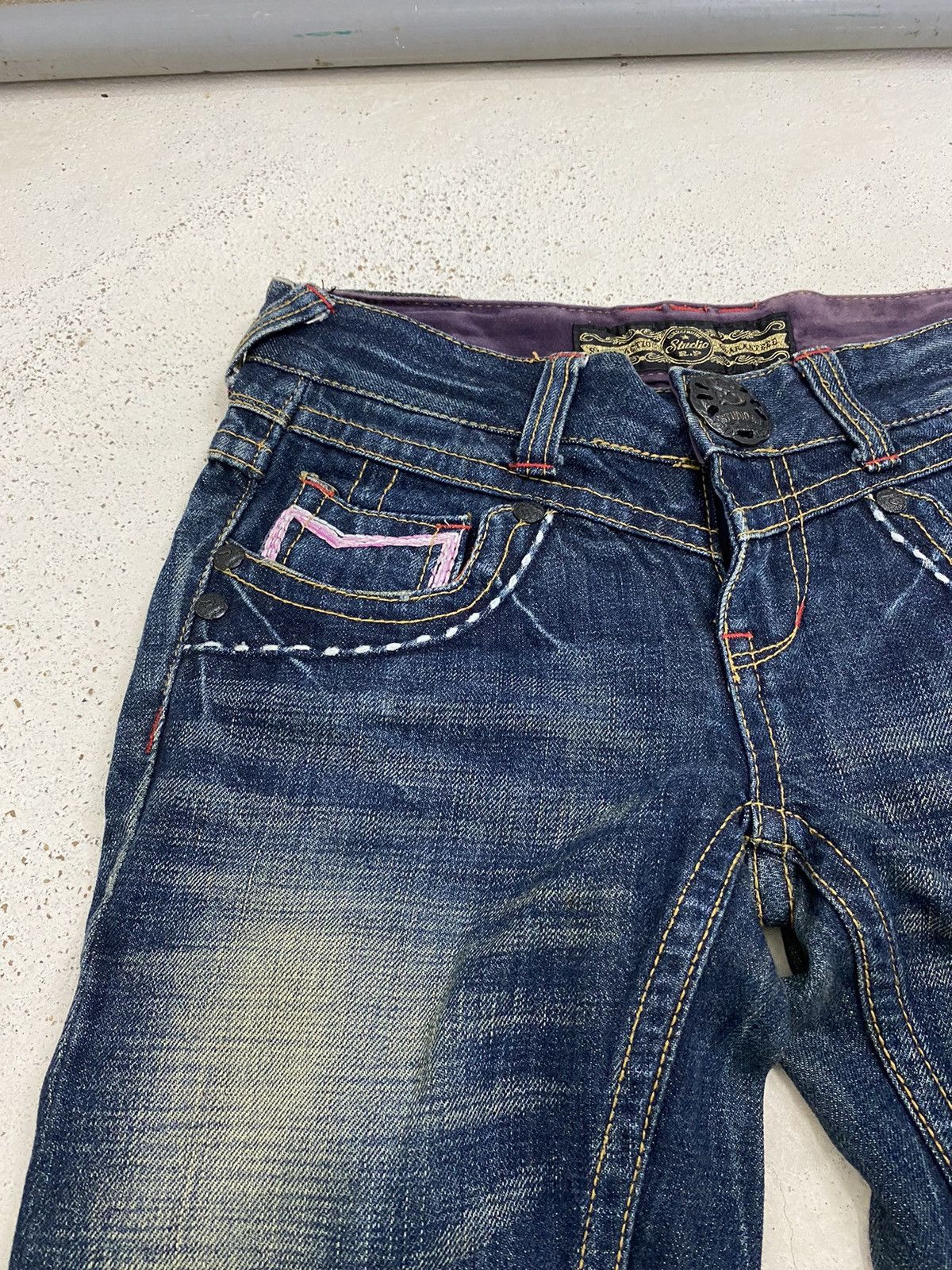 If Six Was Nine × Japanese Brand × Le Grande Bleu (L.G.B.) Flare Studio RP Unisex Jean Japan Mud Washed Low Rise Size US 28 / EU 44 - 10 Thumbnail