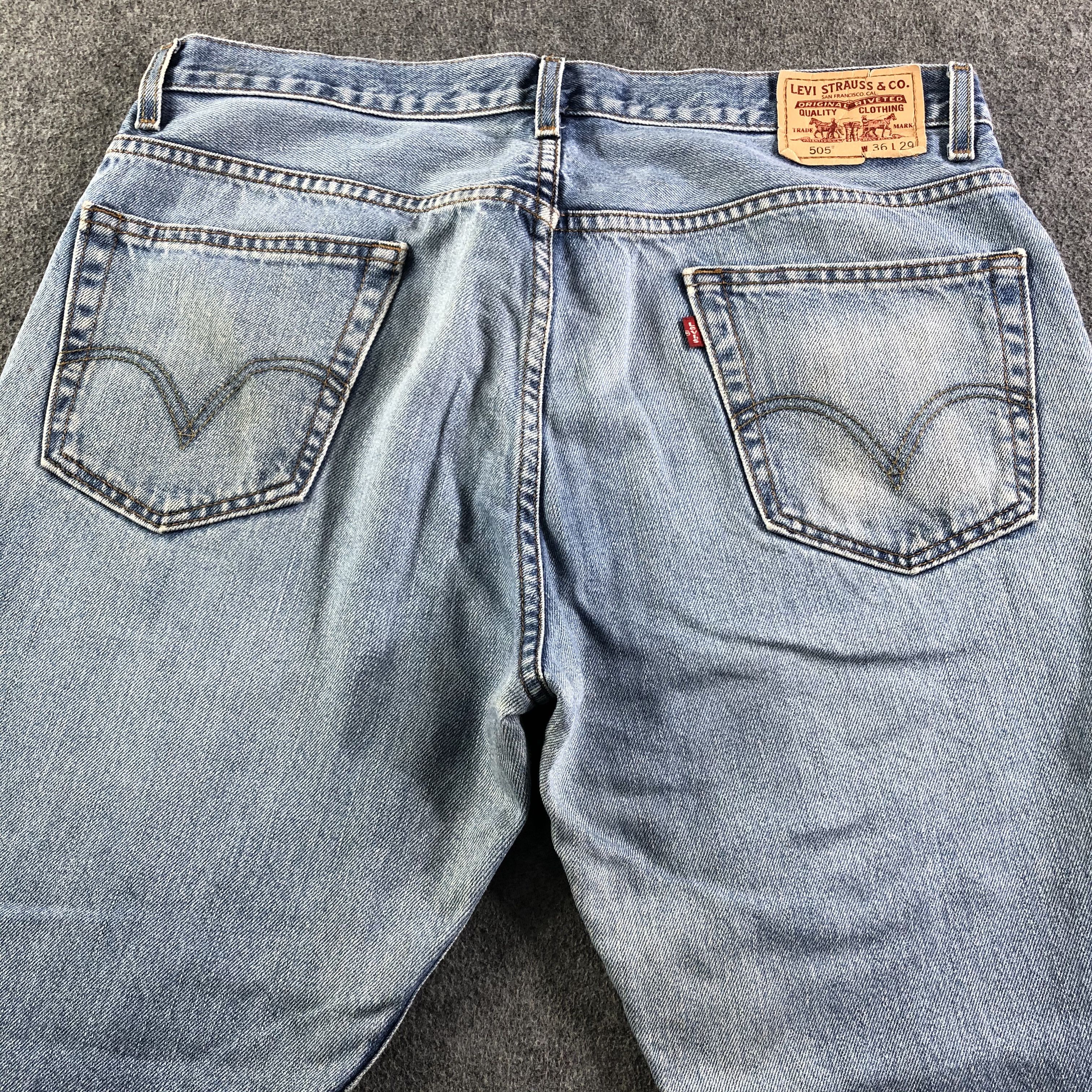 Levi's Vintage Light Wash Levis 505 Jeans-J3474 Size US 38 / EU 54 - 4 Thumbnail
