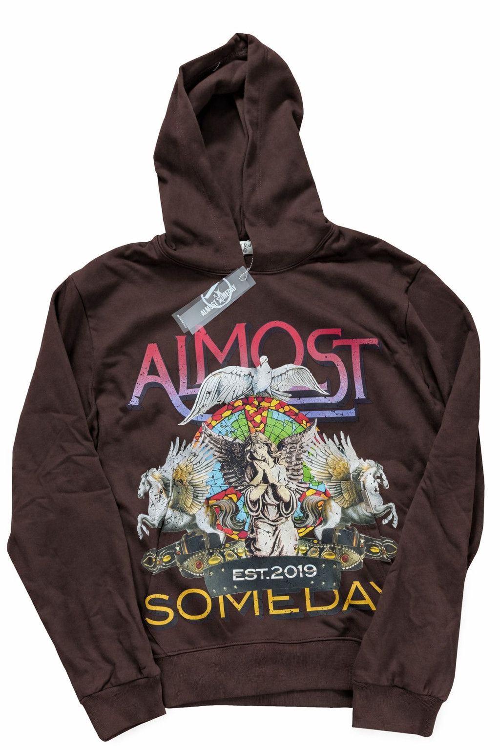 Almost Someday Pegasus Hoodie – Brown – New w/ Tags