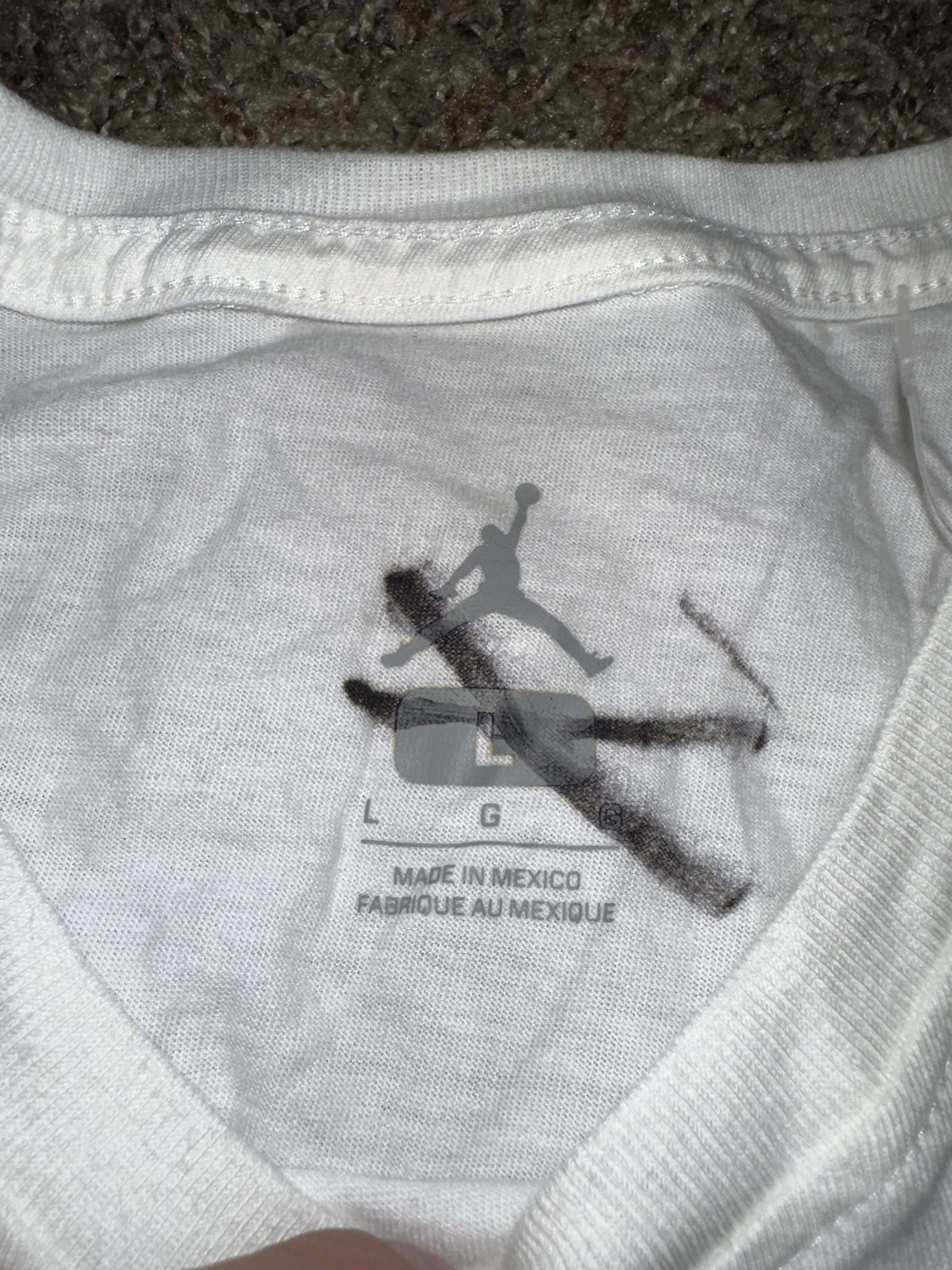 Designer Air Jordan White 23 Graphic Design T-Shirt Size US L / EU 52-54 / 3 - 3 Thumbnail