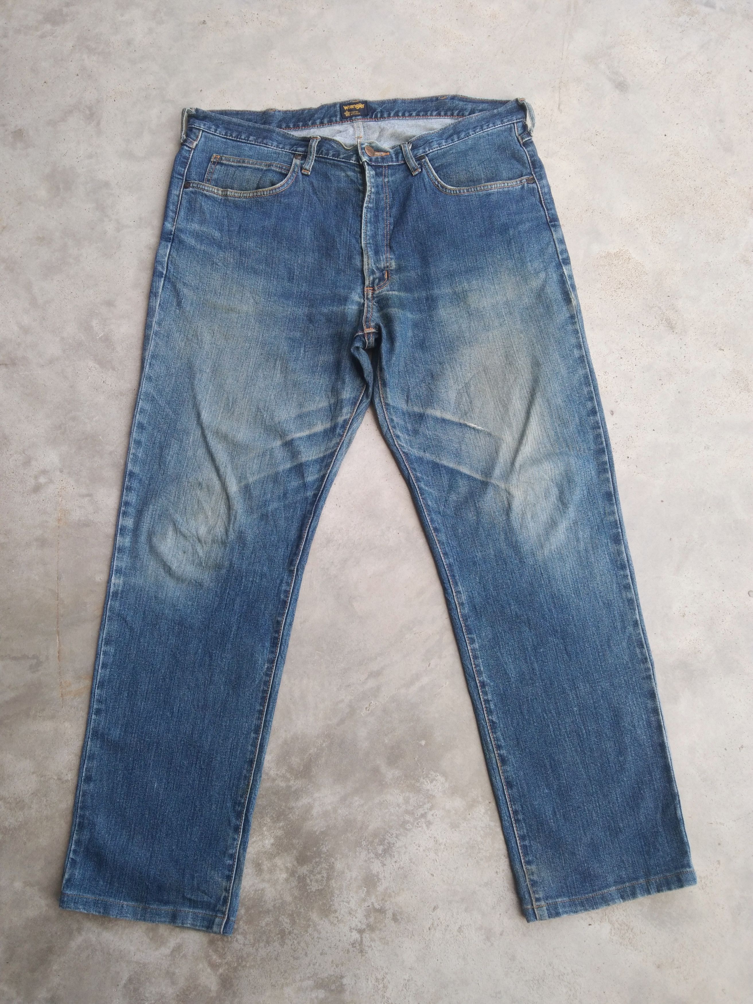 Japanese Brand Vintage Wrangler Distressed Jeans 38 Size US 38 / EU 54 - 1 Thumbnail