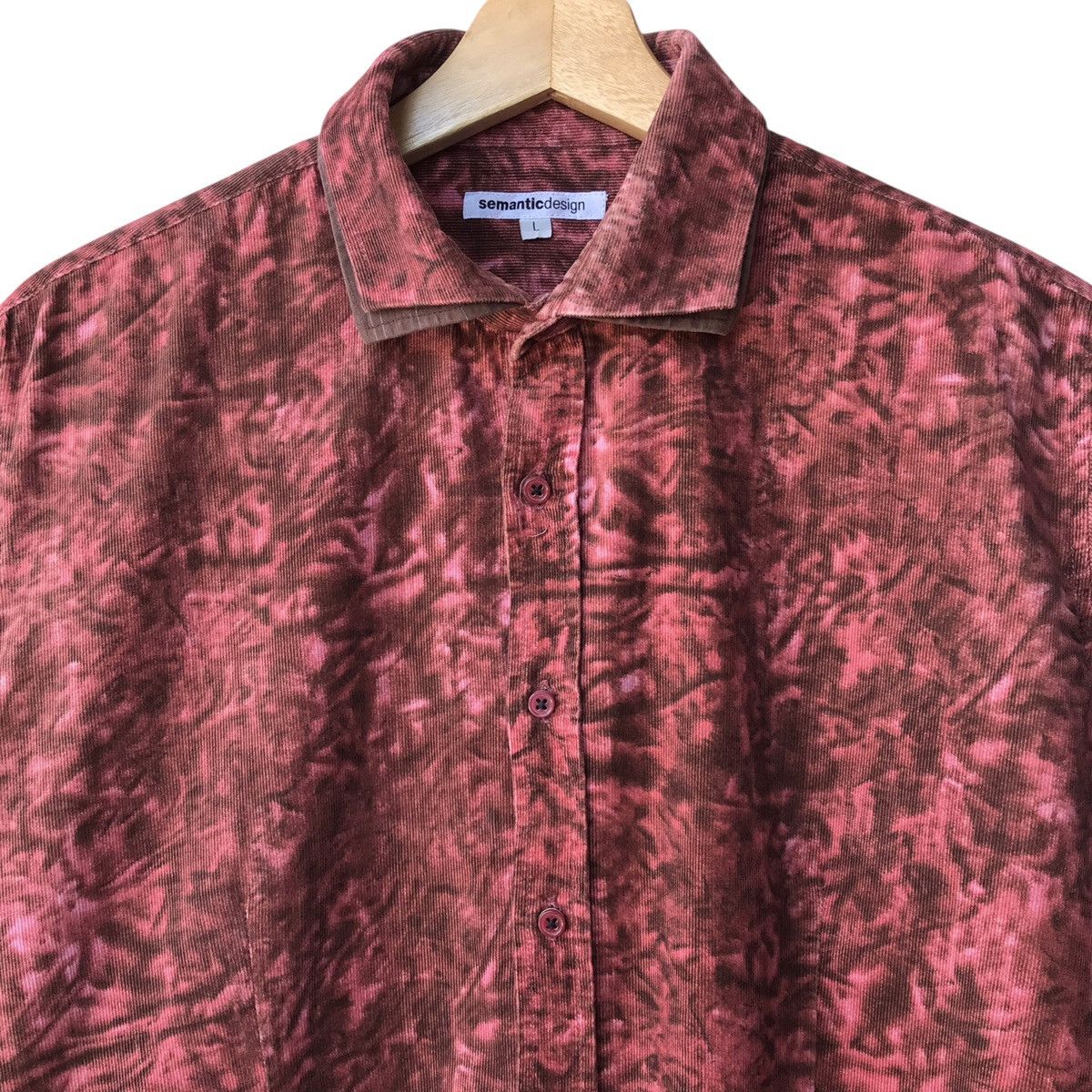 Japanese Brand × semanticdesign Semantic Design Japan Full Print Corduroy Shirt Size US L / EU 52-54 / 3 - 3 Thumbnail
