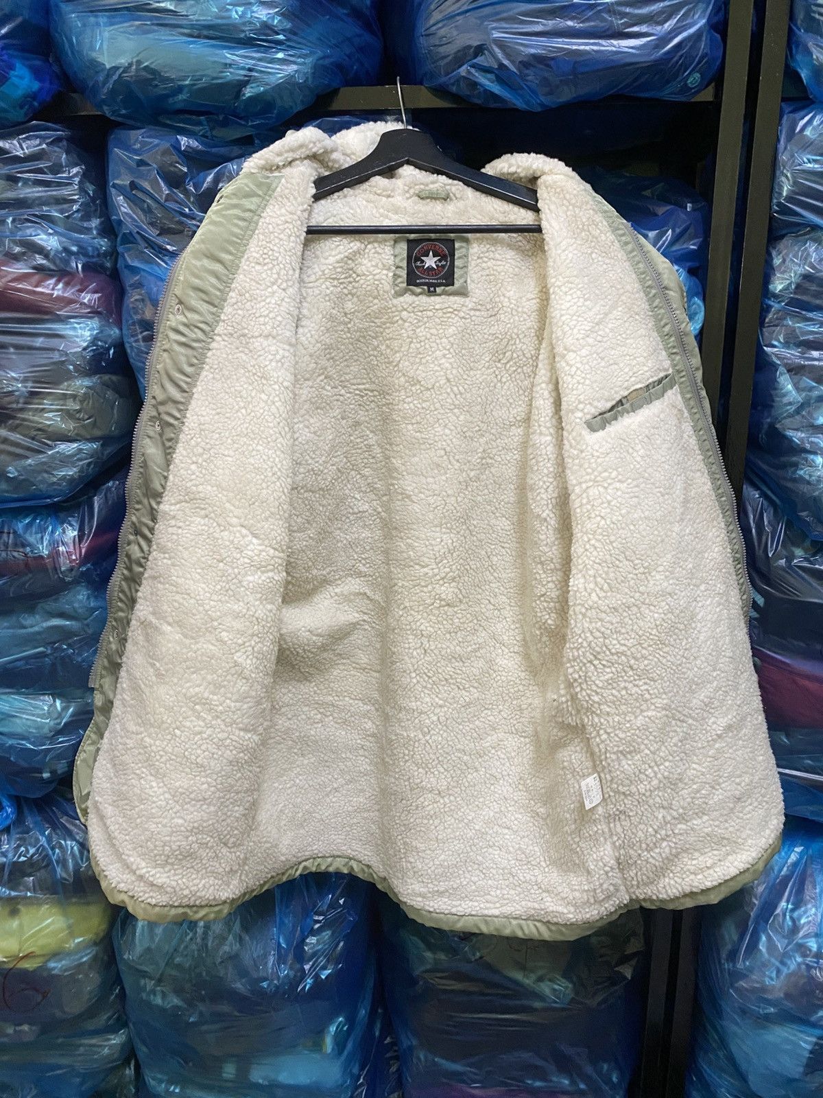 Converse Vintage Converse All Star Padded Parka Jacket Sherpa Lining Size US M / EU 48-50 / 2 - 8 Thumbnail