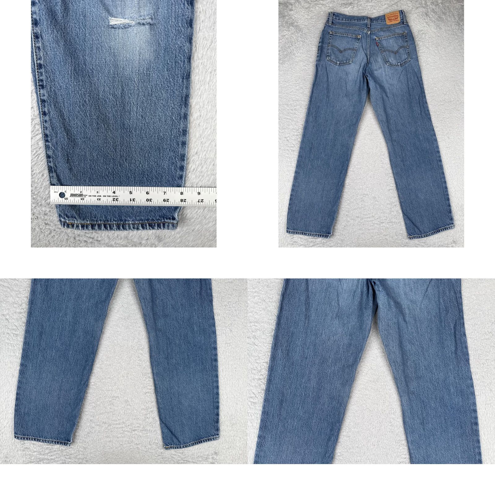 Levi's VINTAGE Levis 94 Baggy Straight Jeans Womens 28 Blue High Rise Denim Wide Leg 28x31 Size 28" / US 6 / IT 42 - 10 Thumbnail