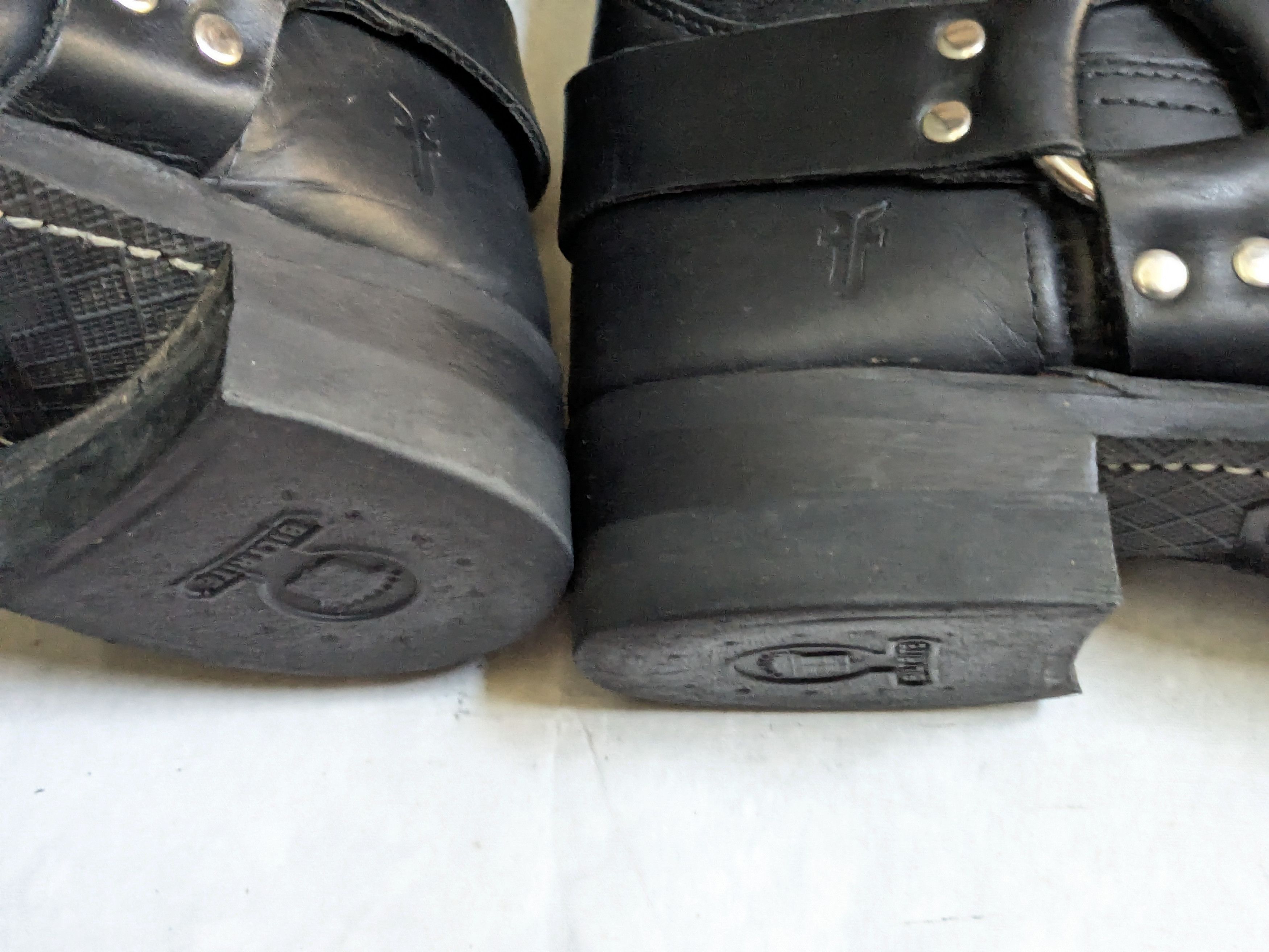 Frye Frye Harness Boots Black 12 M Leather Buckle Size US 12 / EU 45 - 18 Thumbnail